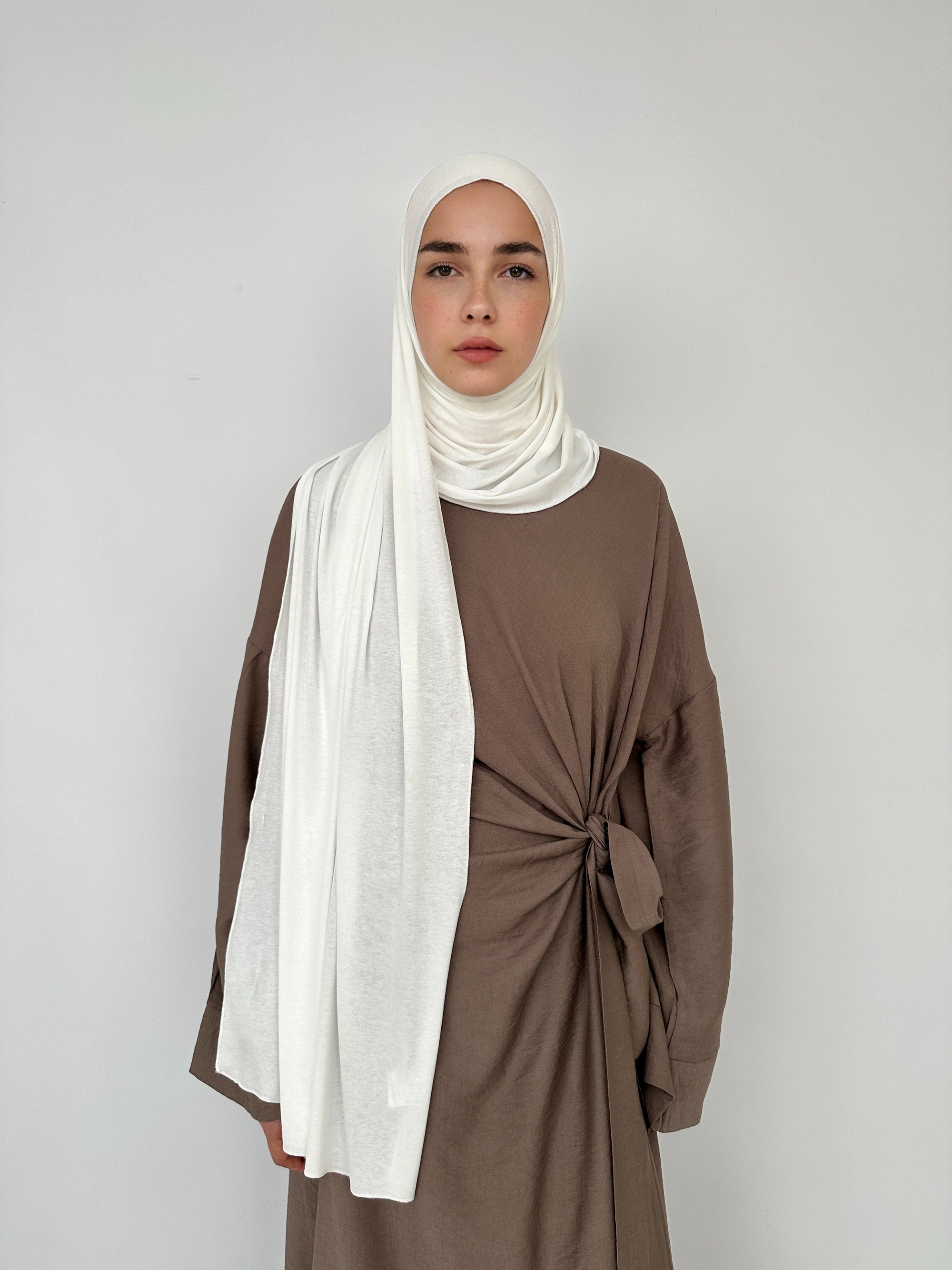 HIJAB JERSEY À ENFILER CRÈME