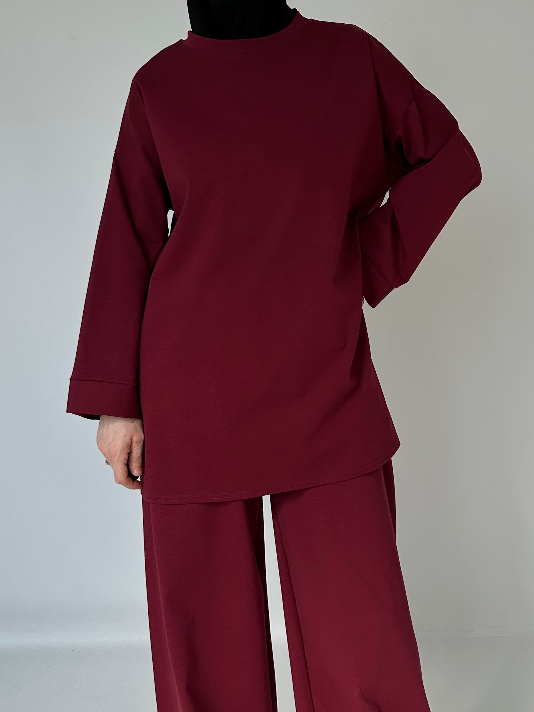 T-SHIRT OVERSIZE BORDEAUX