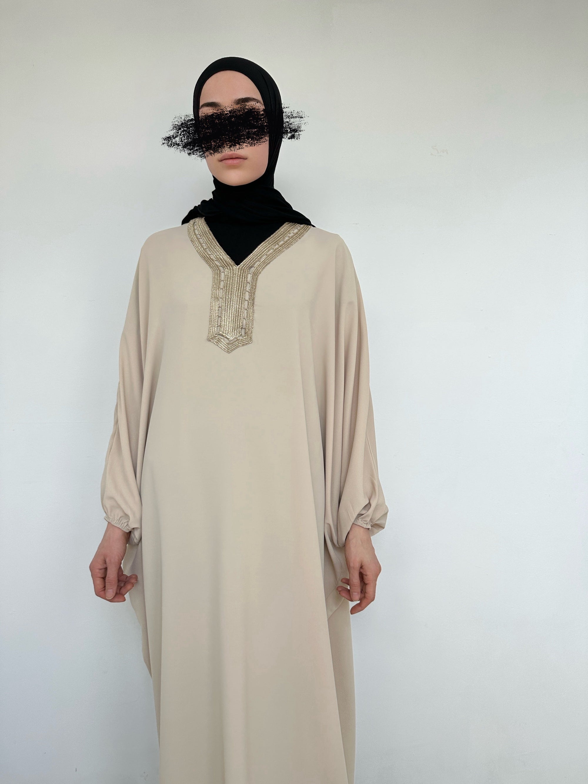 DJELLABA AYA BEIGE CLAIRE