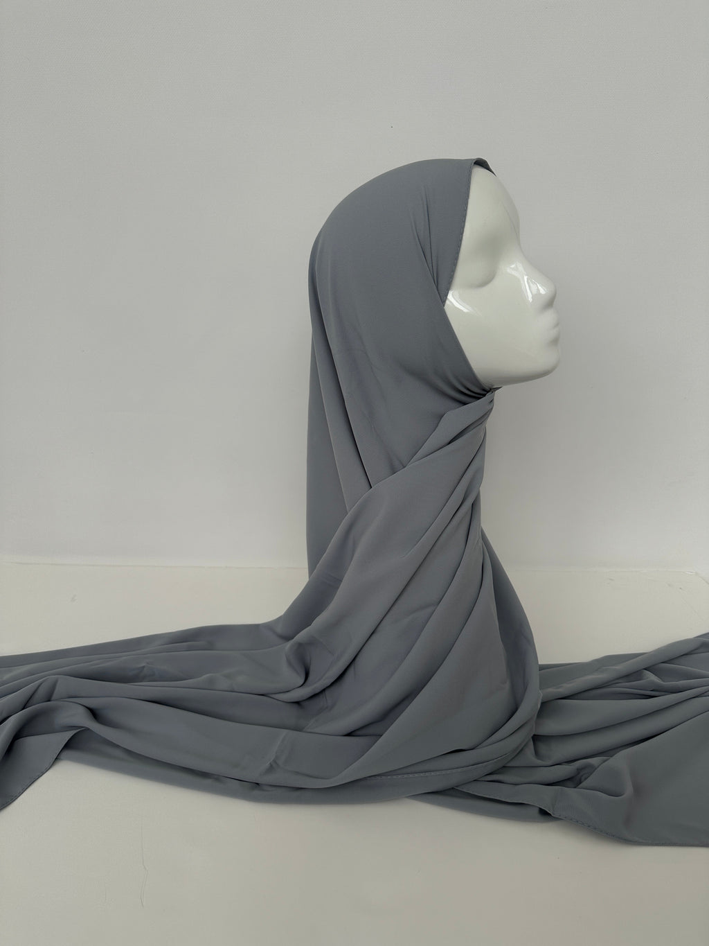 HIJAB SOIE DE MÉDINE GRIS PERLE