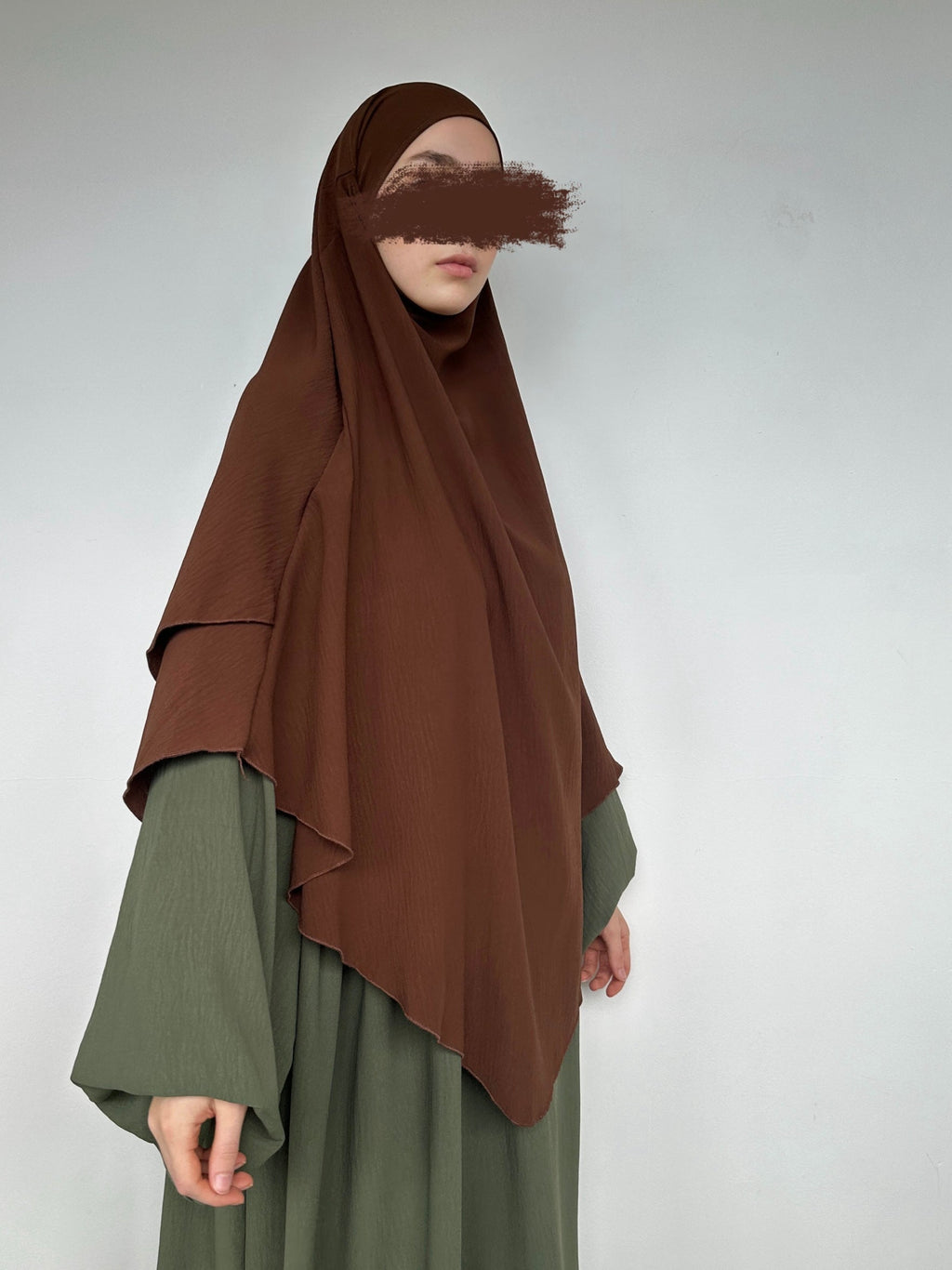 KHIMAR JAZZ 2VOILES CHOCOLAT