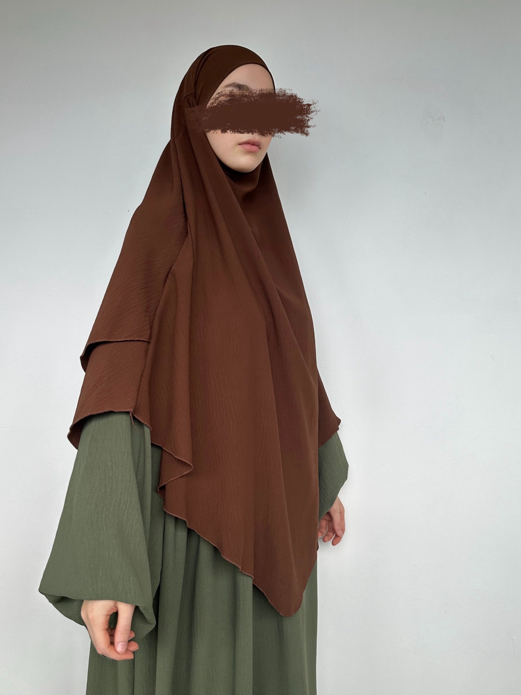 KHIMAR JAZZ 2VOILES CHOCOLAT