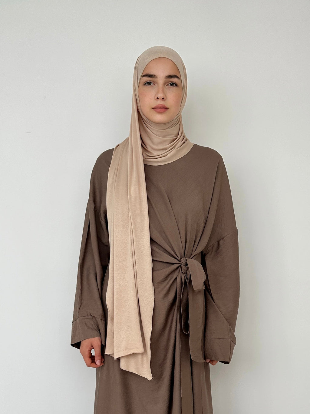 HIJAB JERSEY Â ENFILER BEIGE