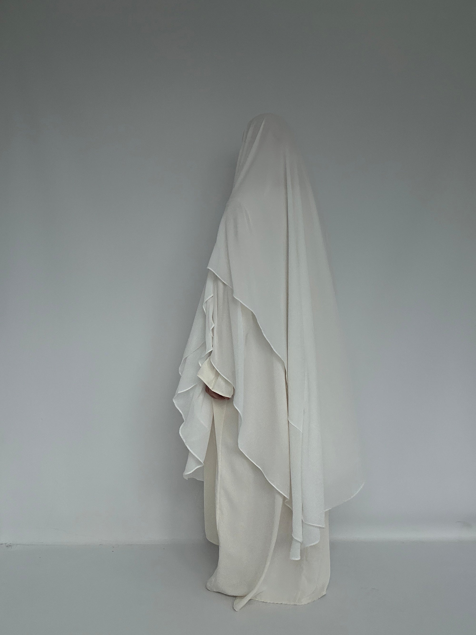 KHIMAR XXL MOUSSELINE CRÈME