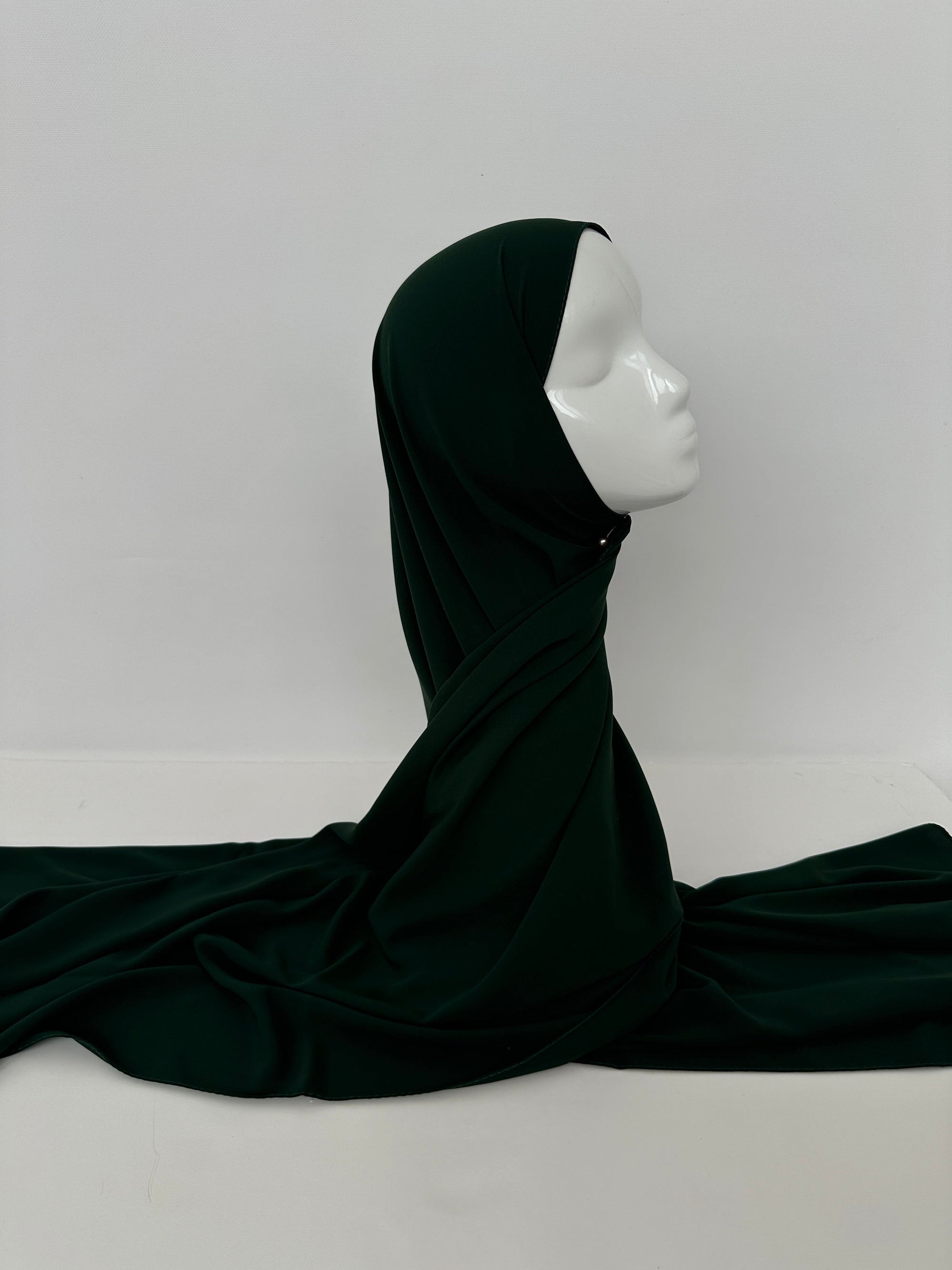 HIJAB SOIE DE MÉDINE VERT SAPIN
