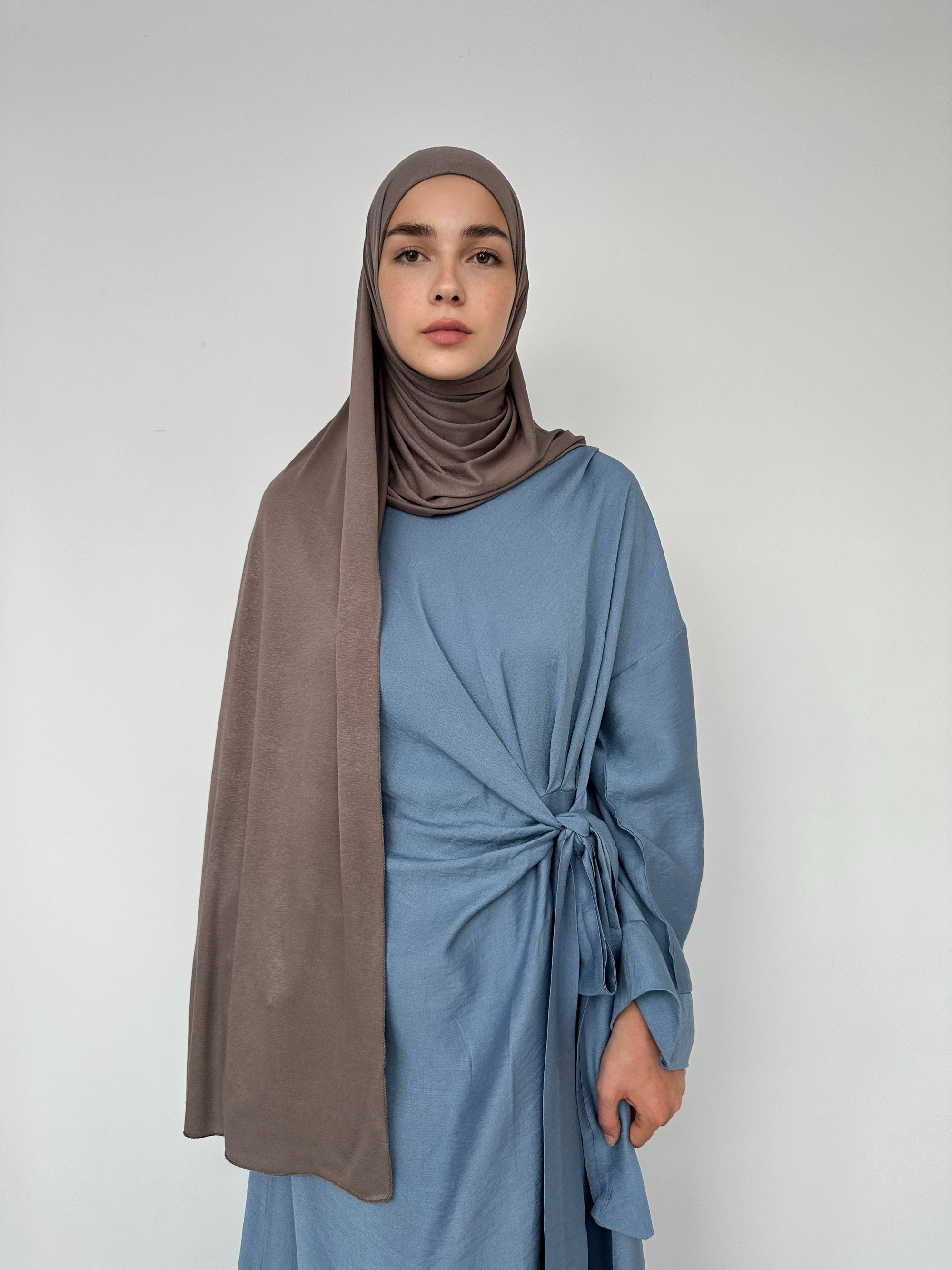 HIJAB JERSEY Â ENFILER TAUPE