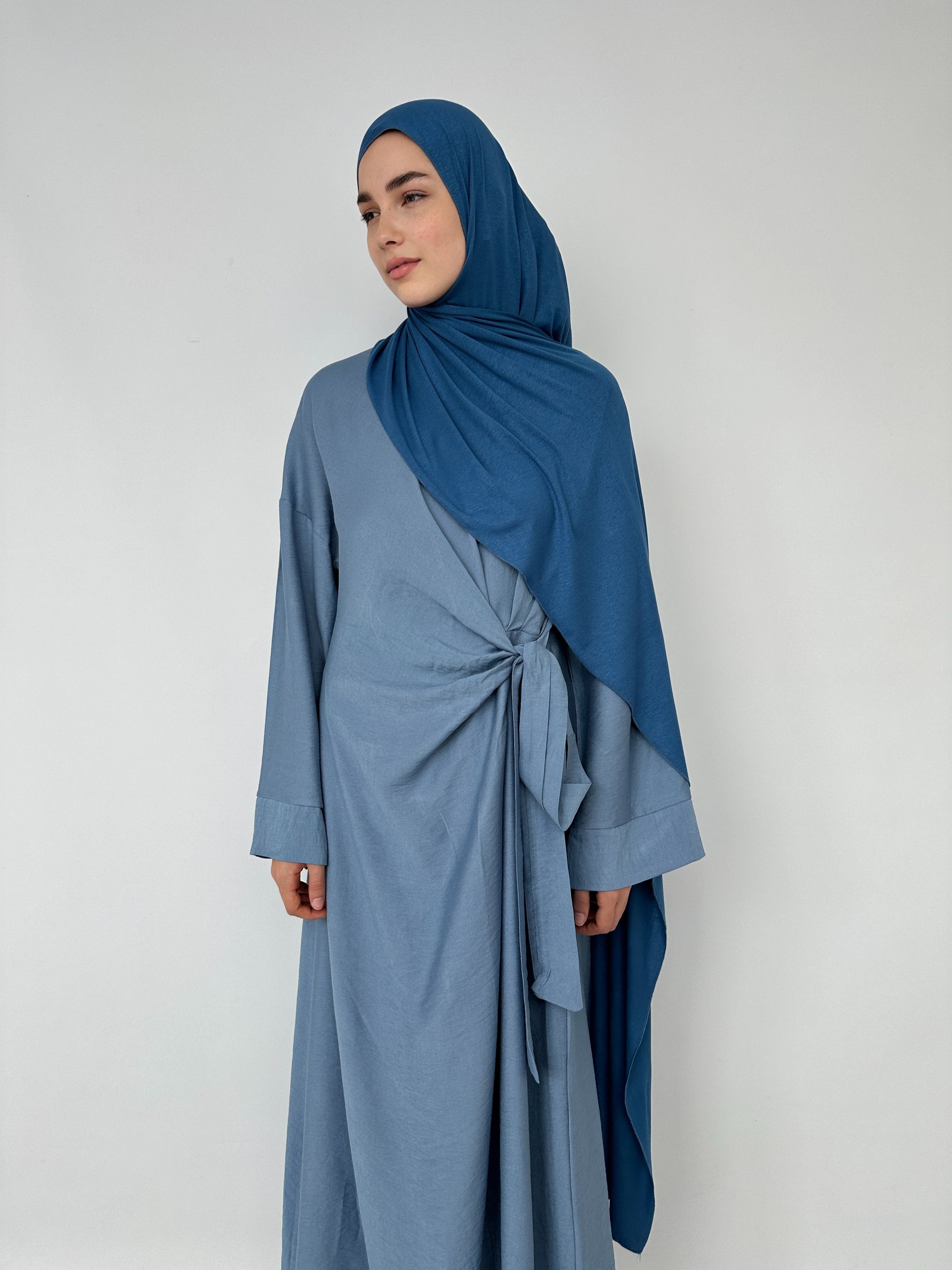 HIJAB JERSEY À ENFILER BLEU