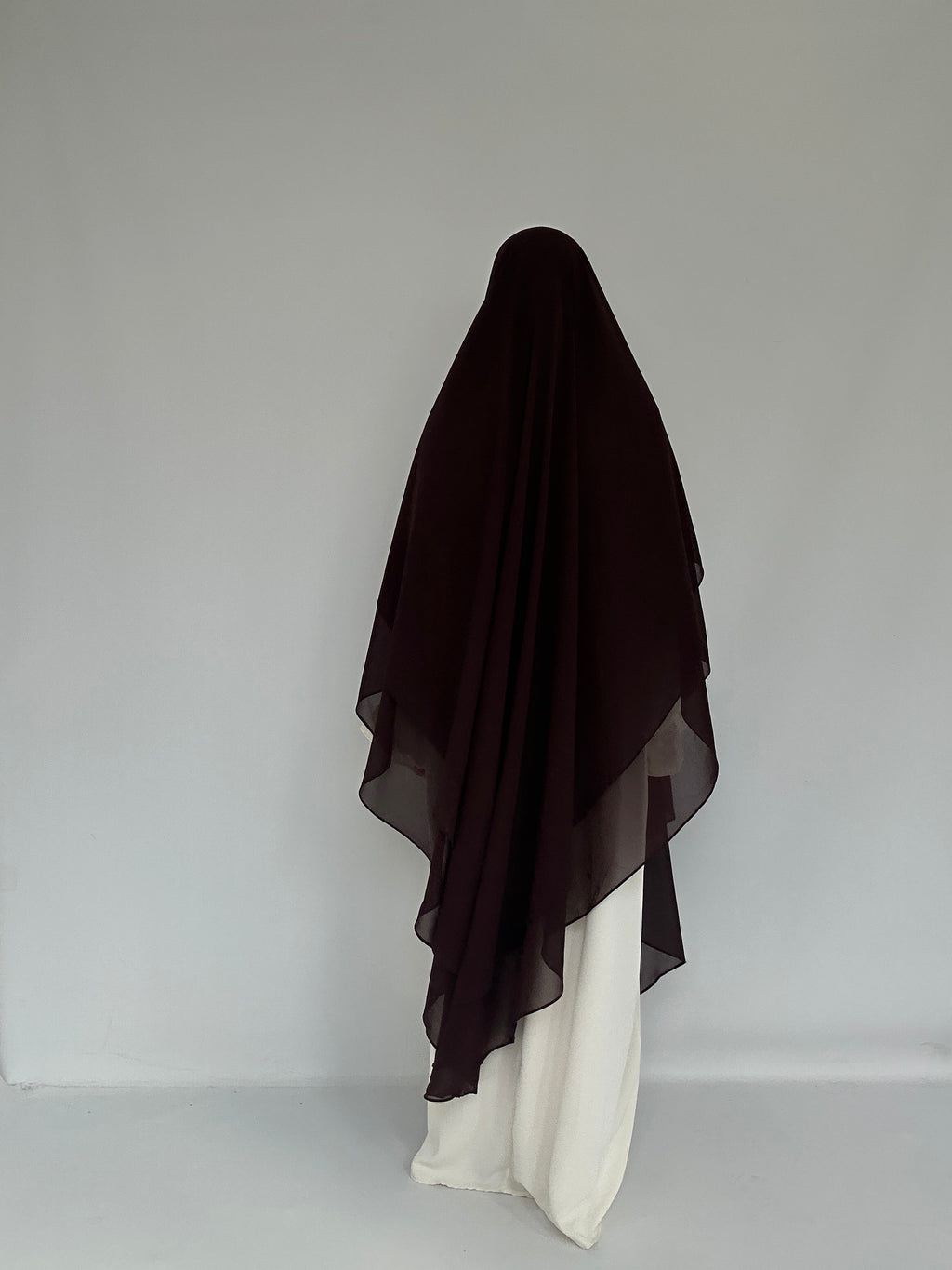 KHIMAR XXL MOUSSELINE CHOCOLAT