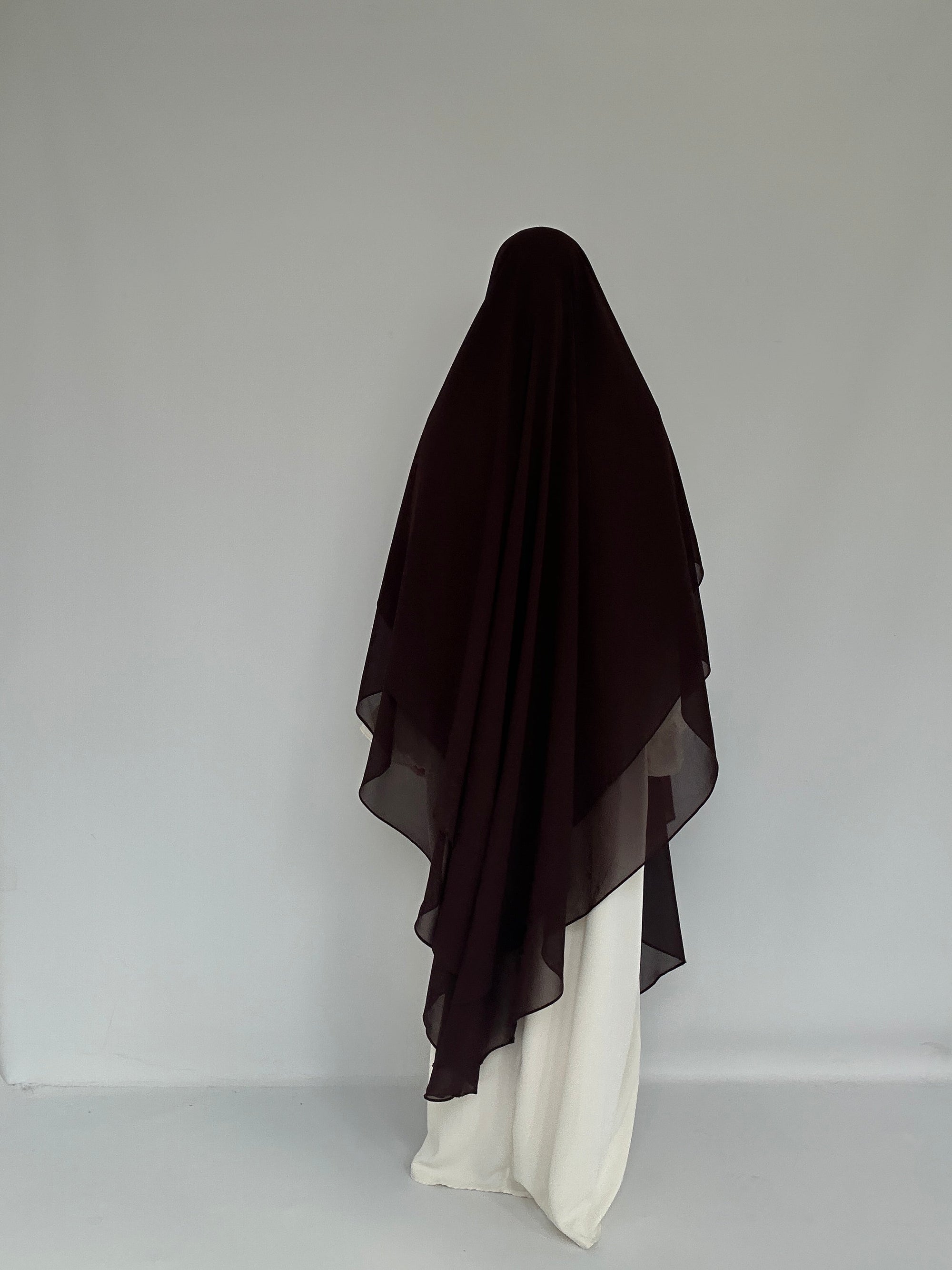 KHIMAR XXL MOUSSELINE CHOCOLAT