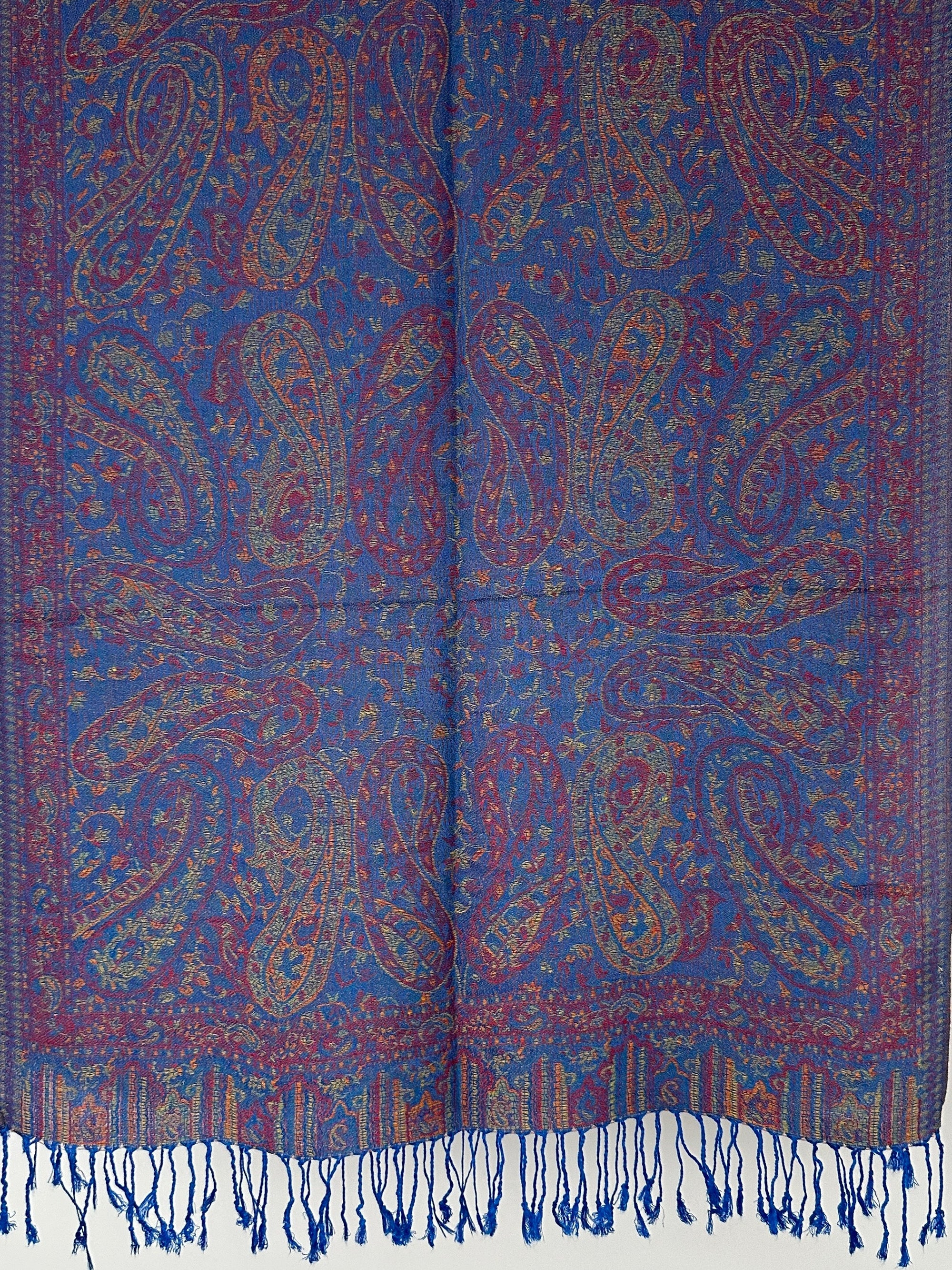 PASHMINA À MOTIFS AVEC FRANGES
