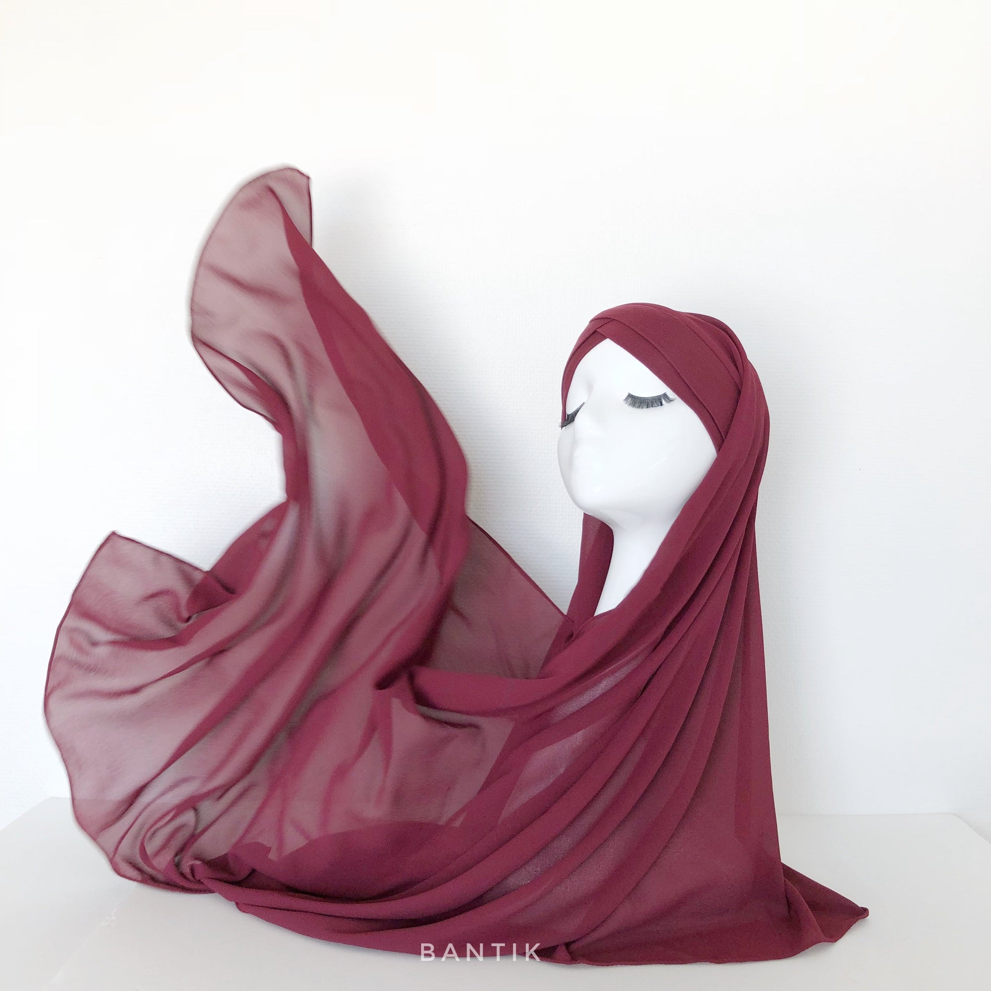 HIJAB À ENFILER BORDEAUX
