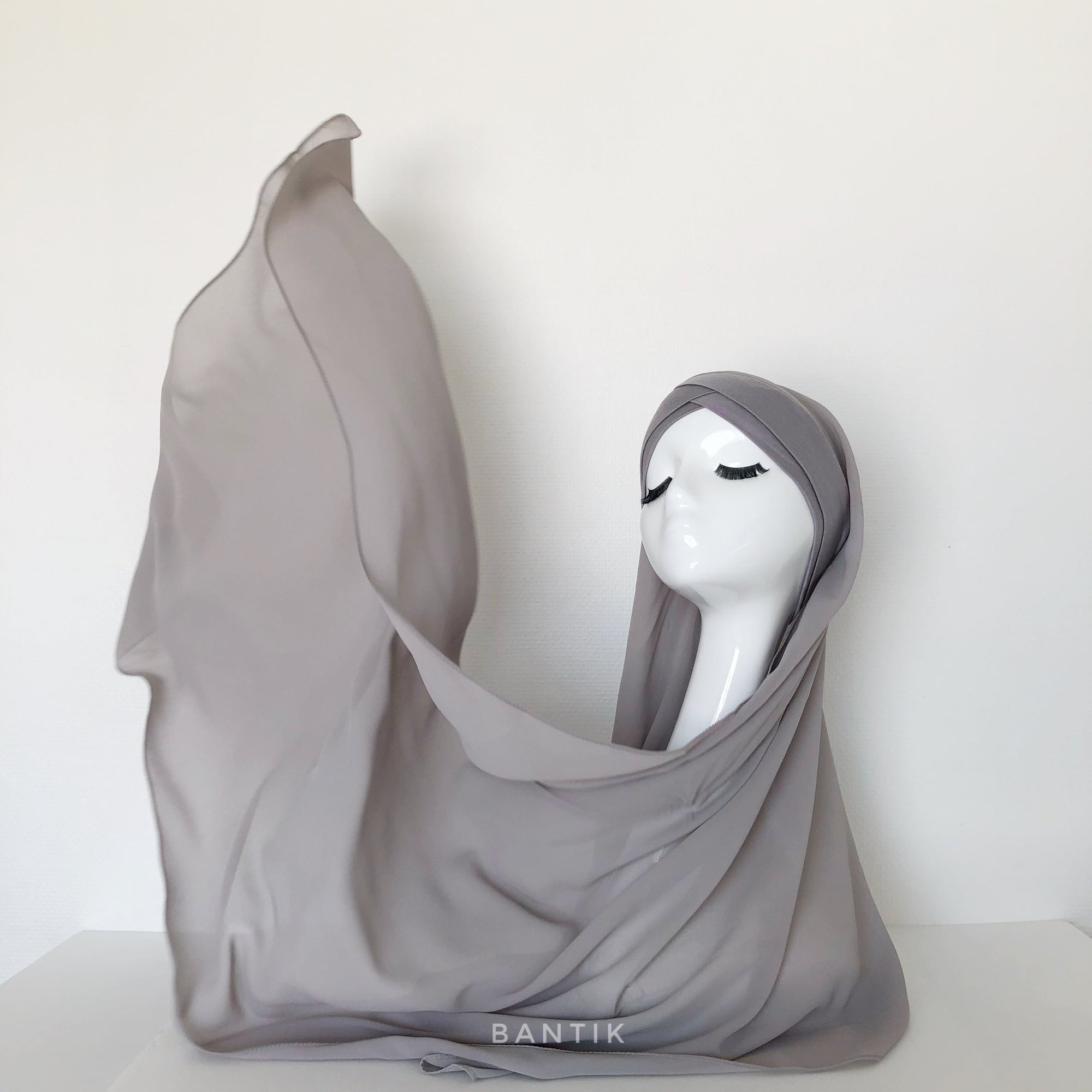 HIJAB À ENFILER GRIS