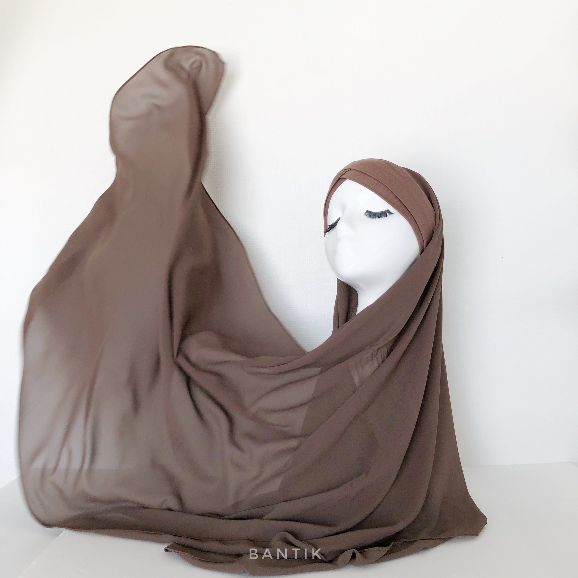 HIJAB À ENFILER MARRON