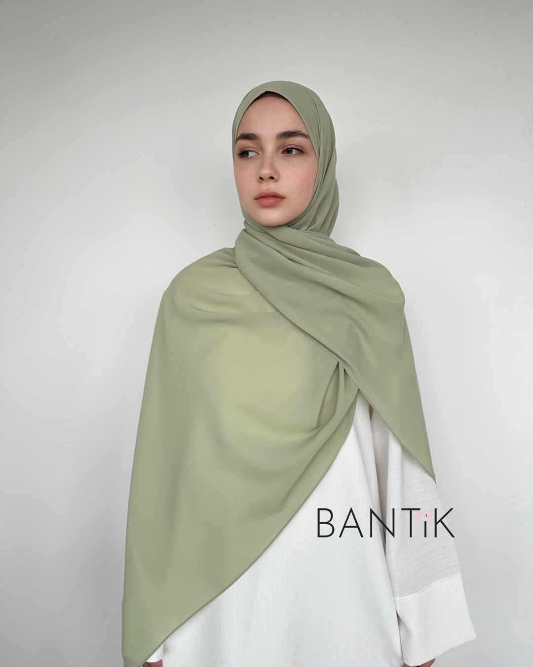 HIJAB SOIE DE MÈDINE VERT
