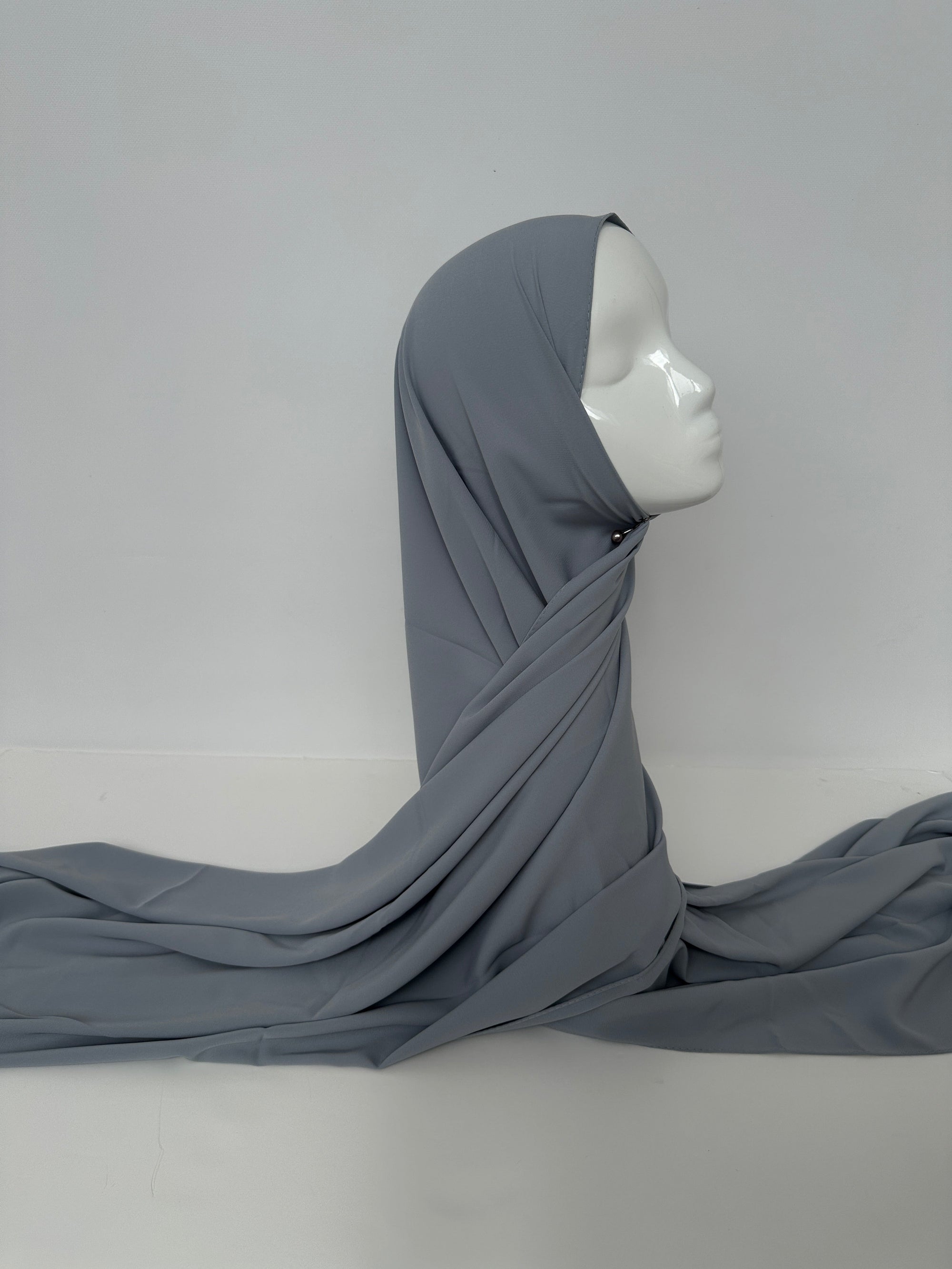 HIJAB SOIE DE MÉDINE GRIS
