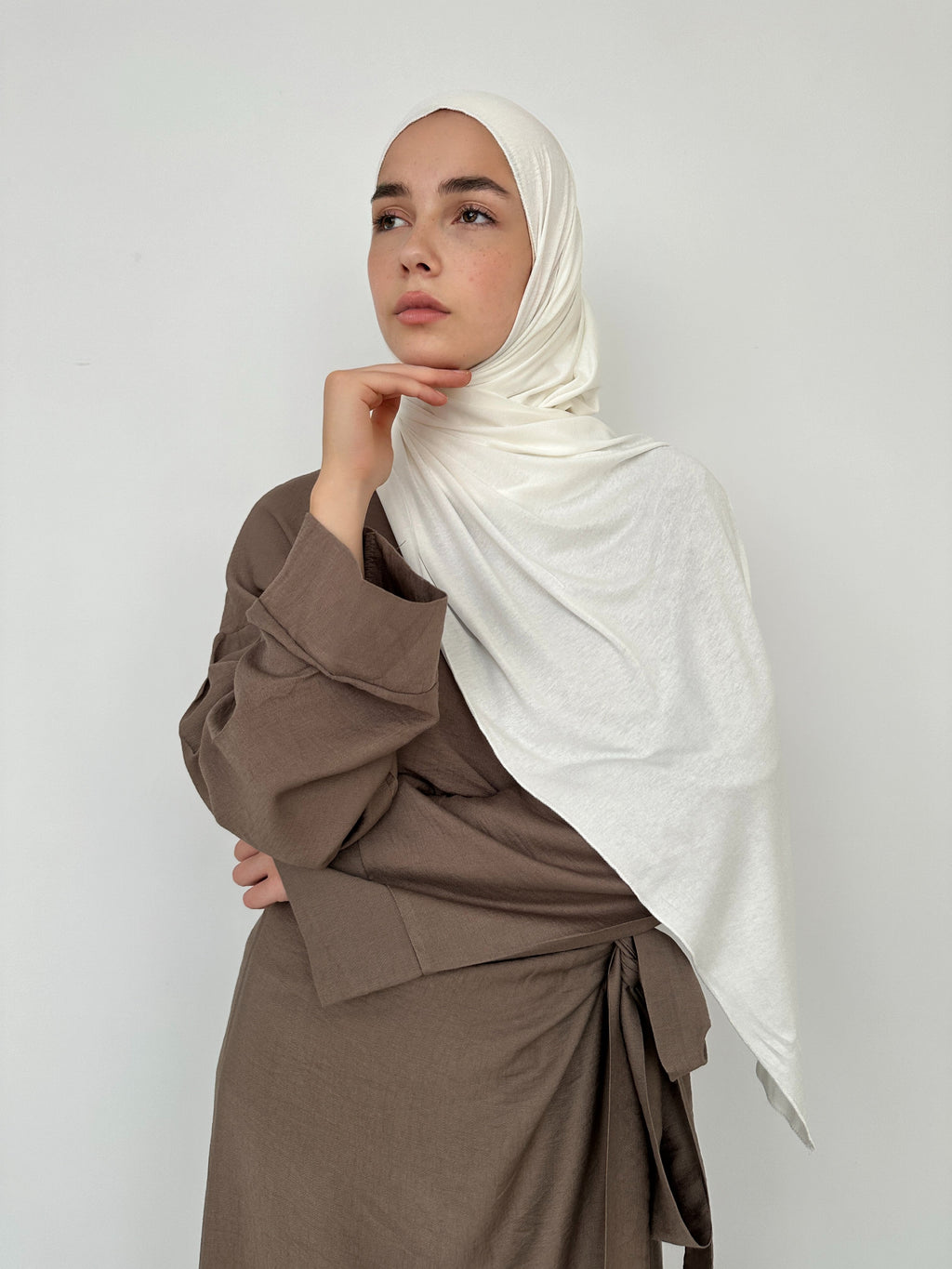 HIJAB JERSEY À ENFILER CRÈME