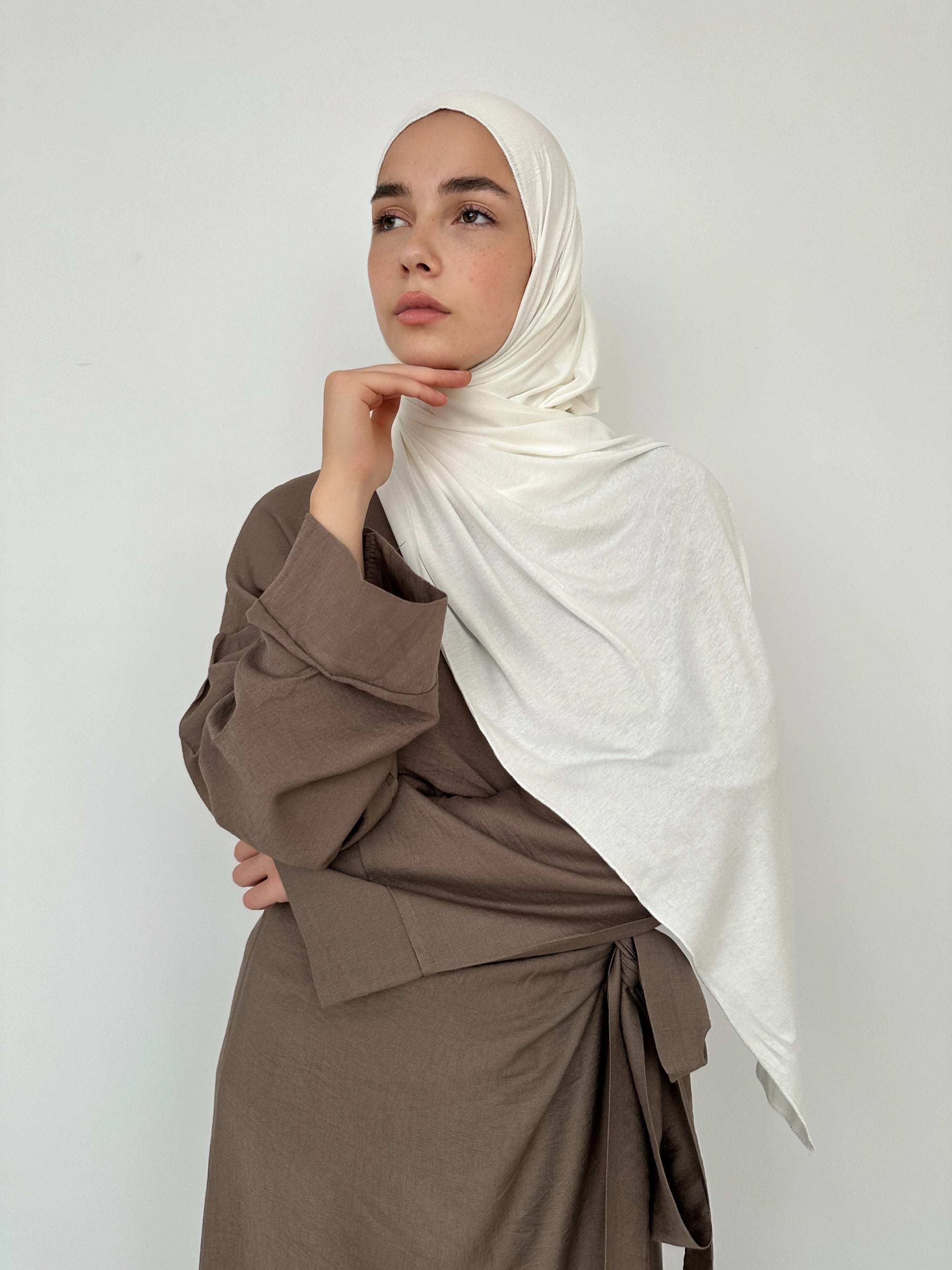 HIJAB JERSEY À ENFILER CRÈME