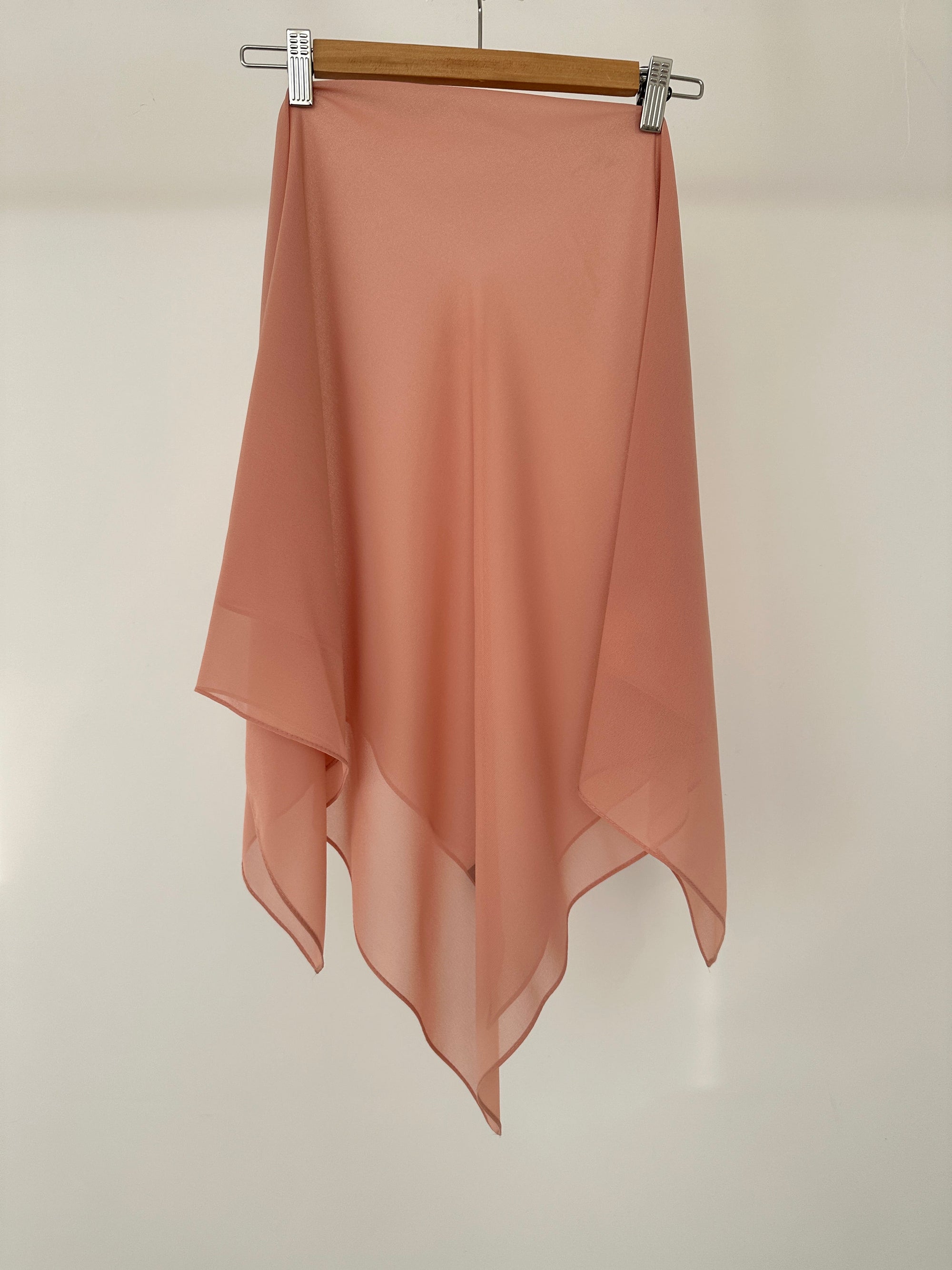 HIJAB CARRÉ EN MOUSSELINE PÊCHE