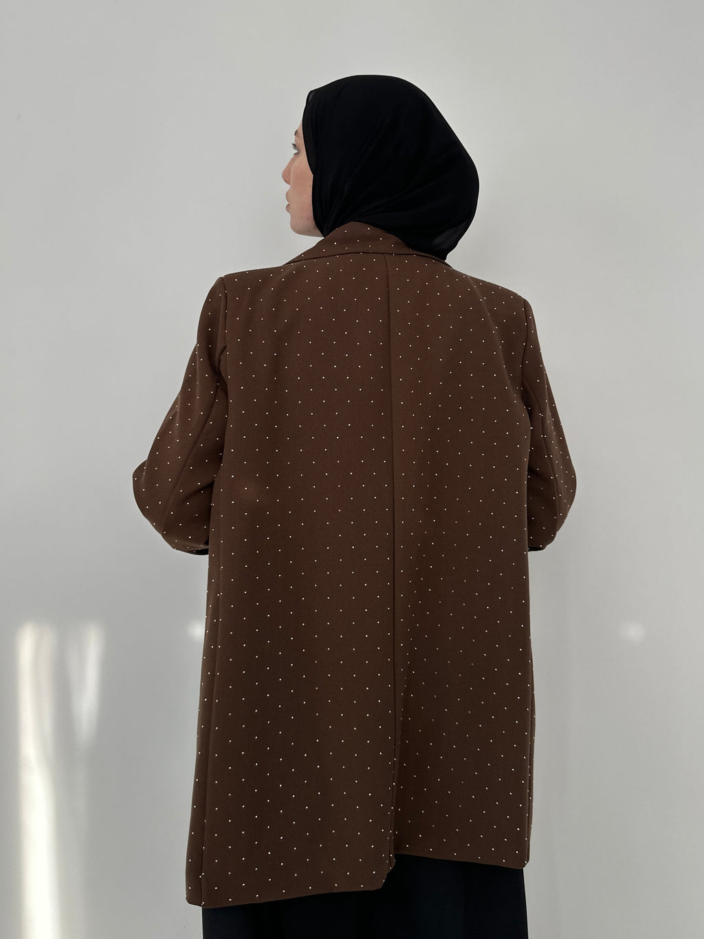 BLAZER AVEC STRASS CHOCOLAT