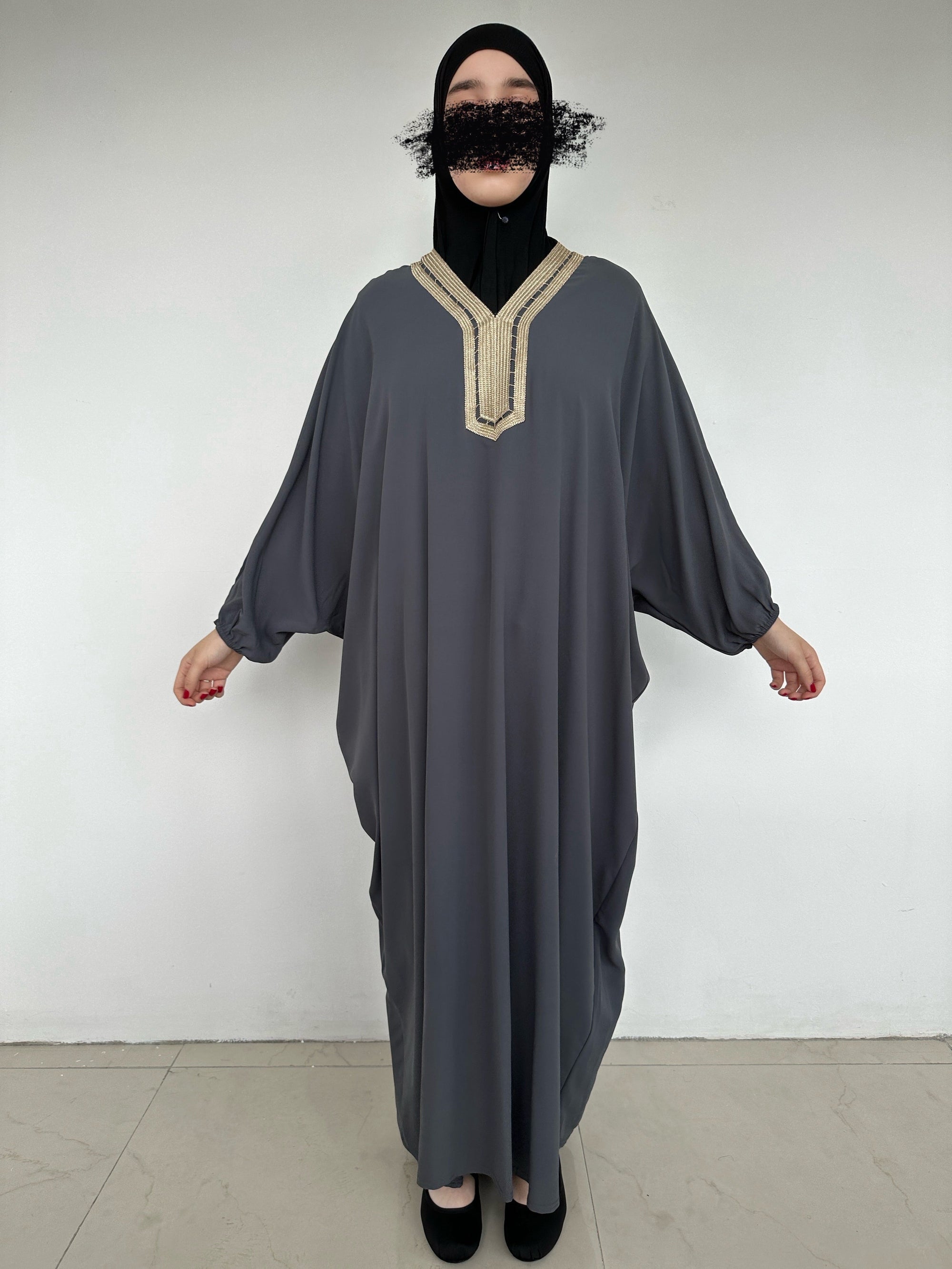 DJELLABA AYA GRIS FONCÉ