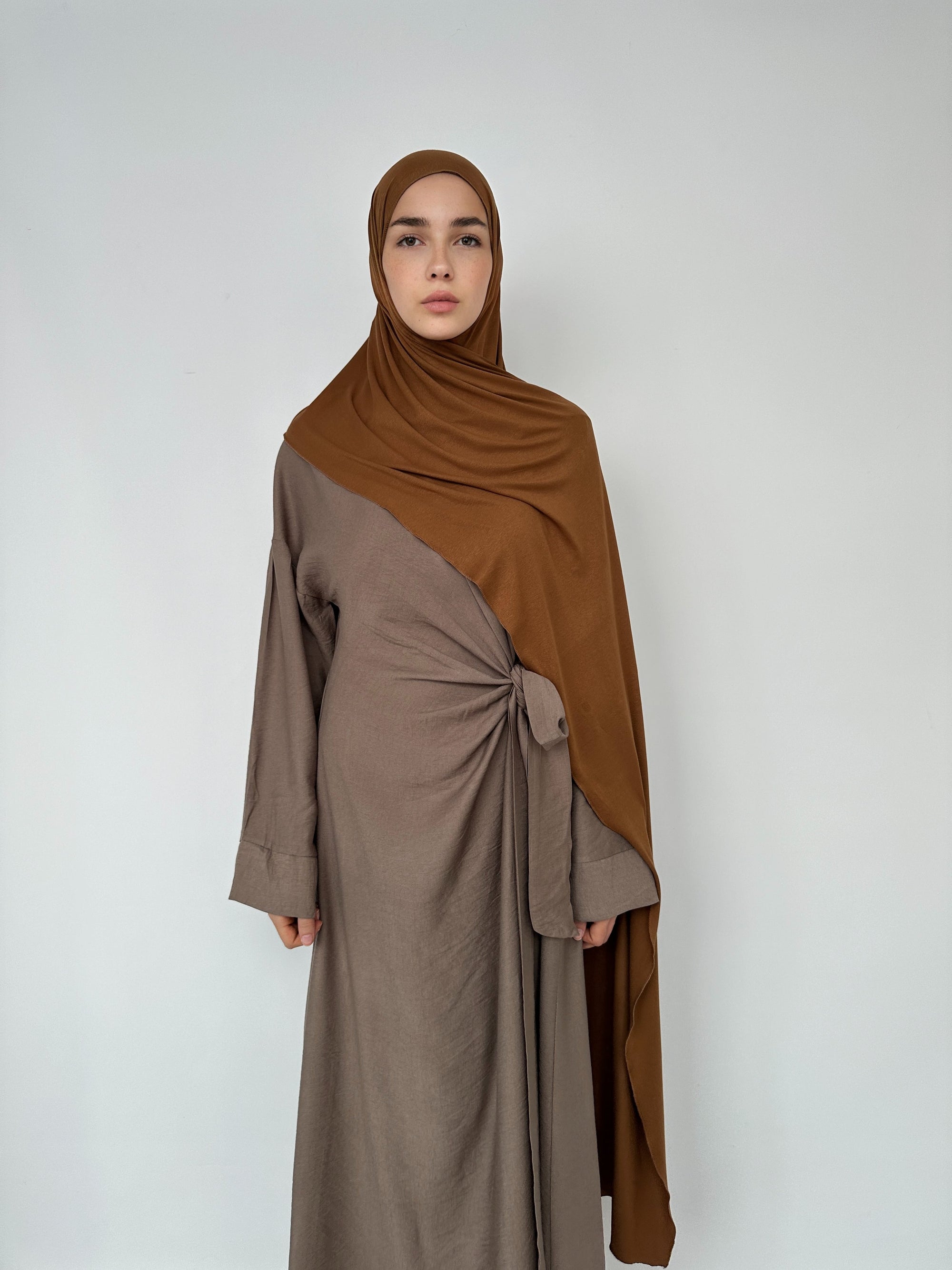 HIJAB JERSEY À ENFILER CARAMEL
