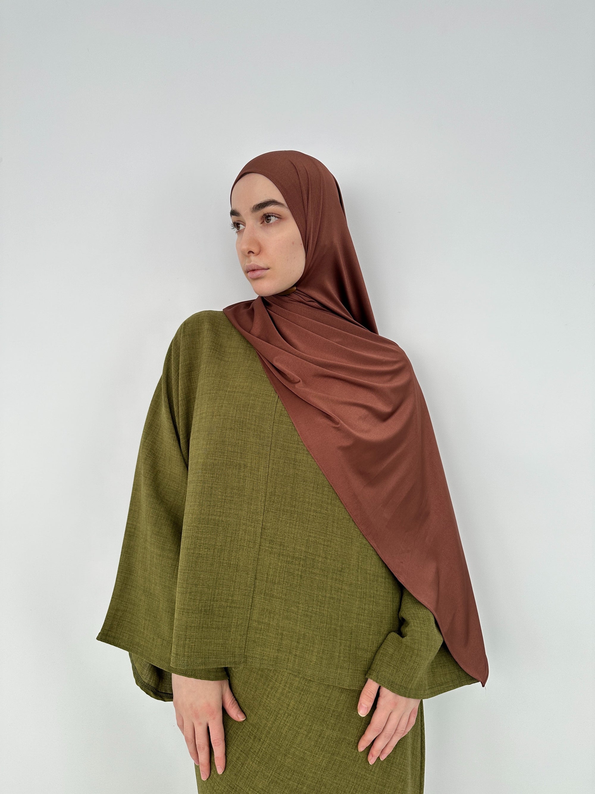 BOX DE 4 HIJABS JERSEY SATINE