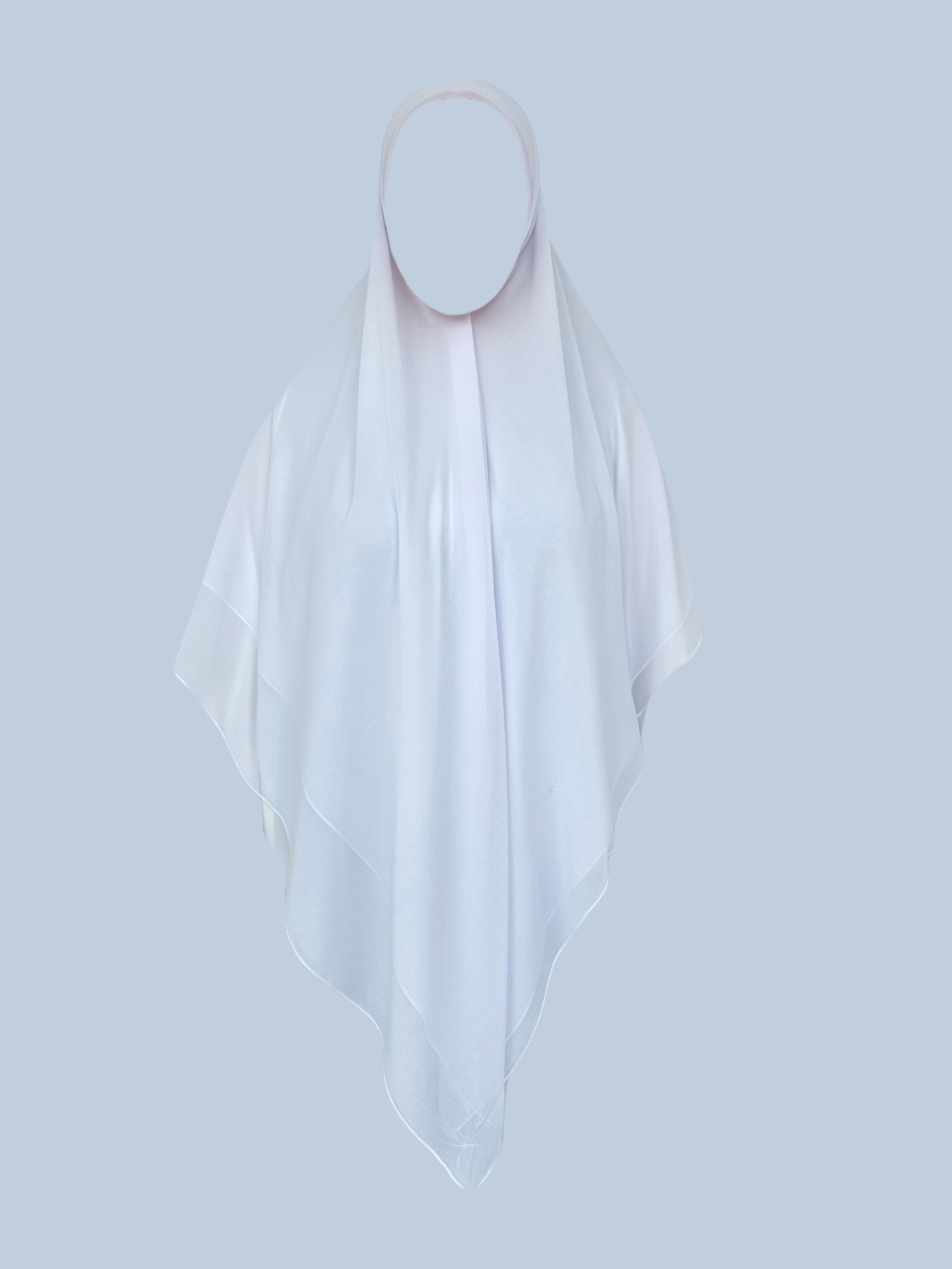 HIJAB CARRÉ XL EN MOUSSELINE BLANC