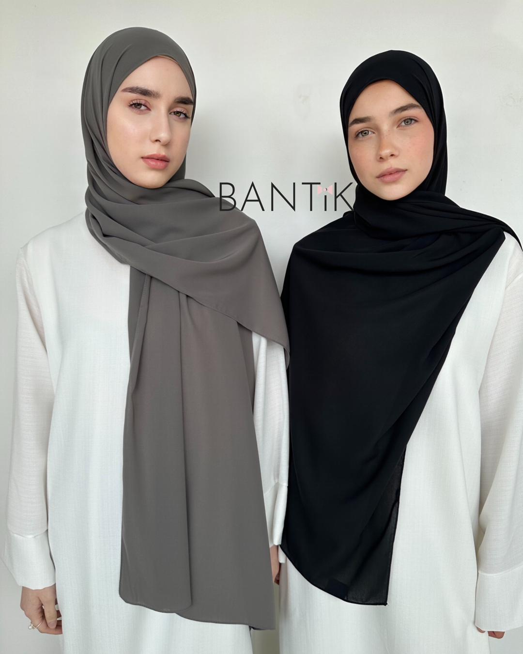 HIJAB SOIE DE MÈDINE GRIS FONCÉ
