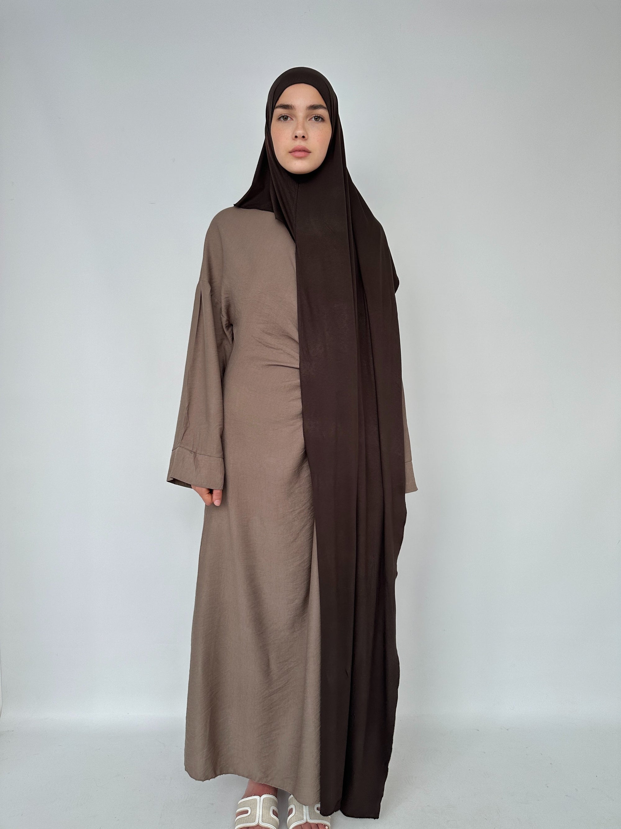 HIJAB JERSEY À ENFILER CHOCOLAT