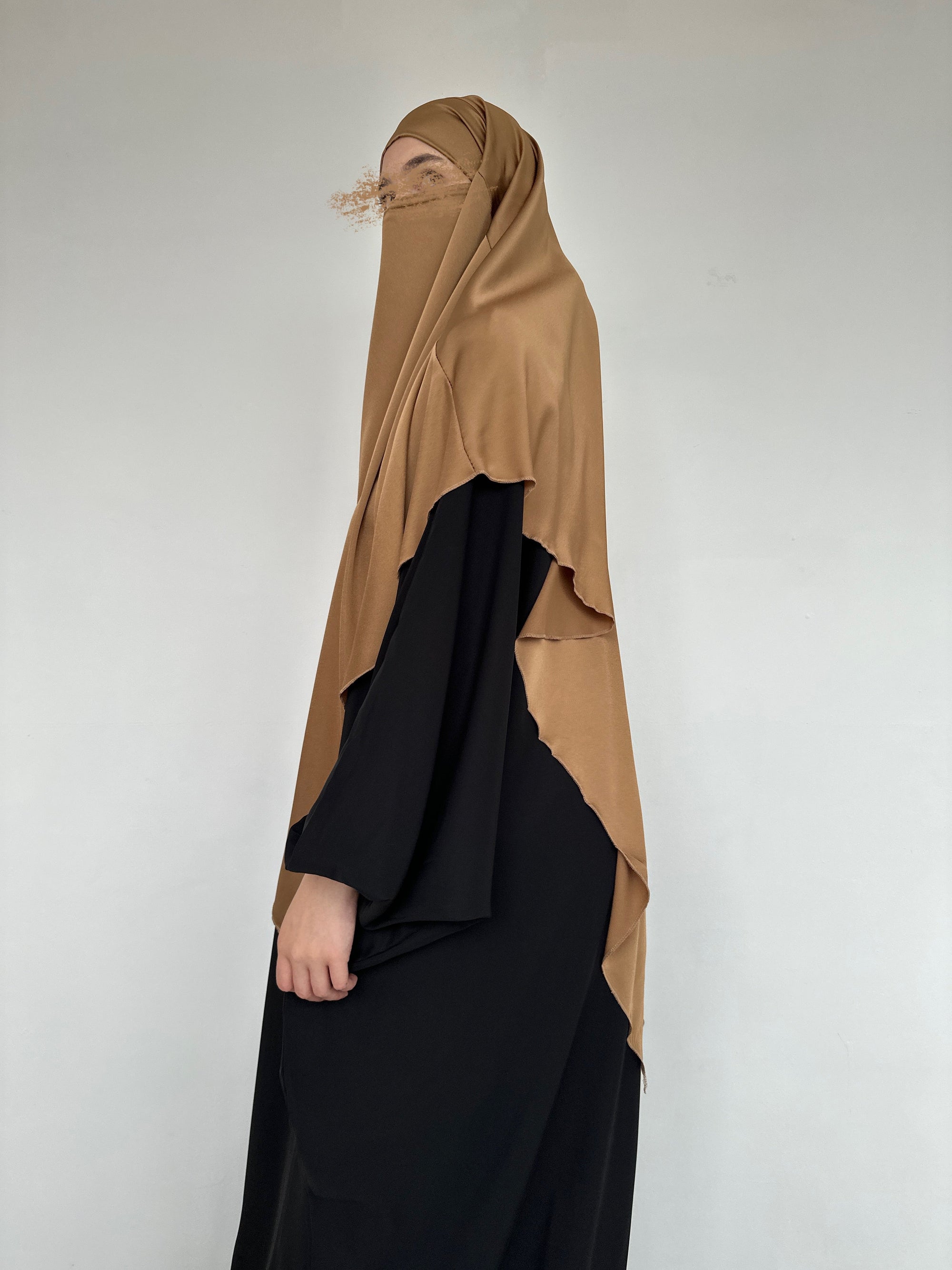 KHIMAR SATINÉ CARAMEL