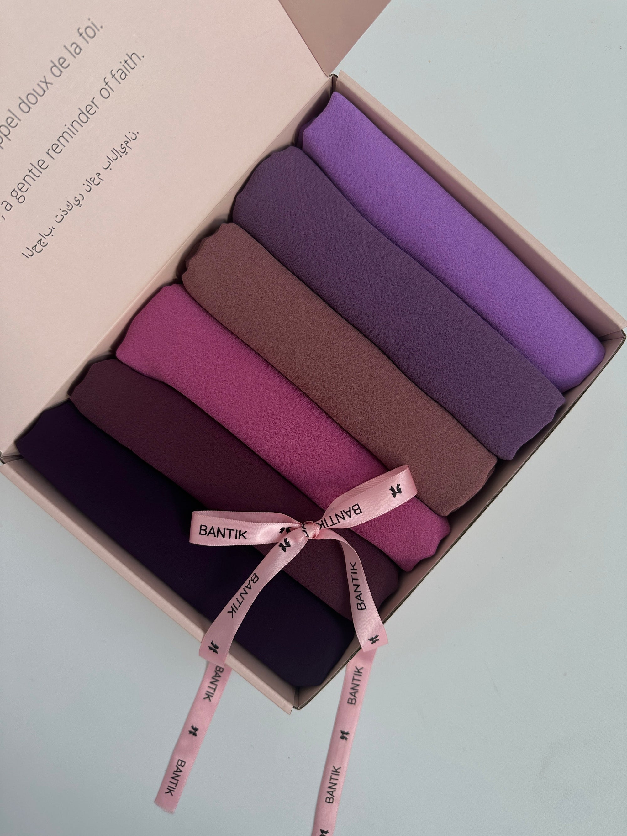 BOX DE 6 HIJABS EN MOUSSELINE