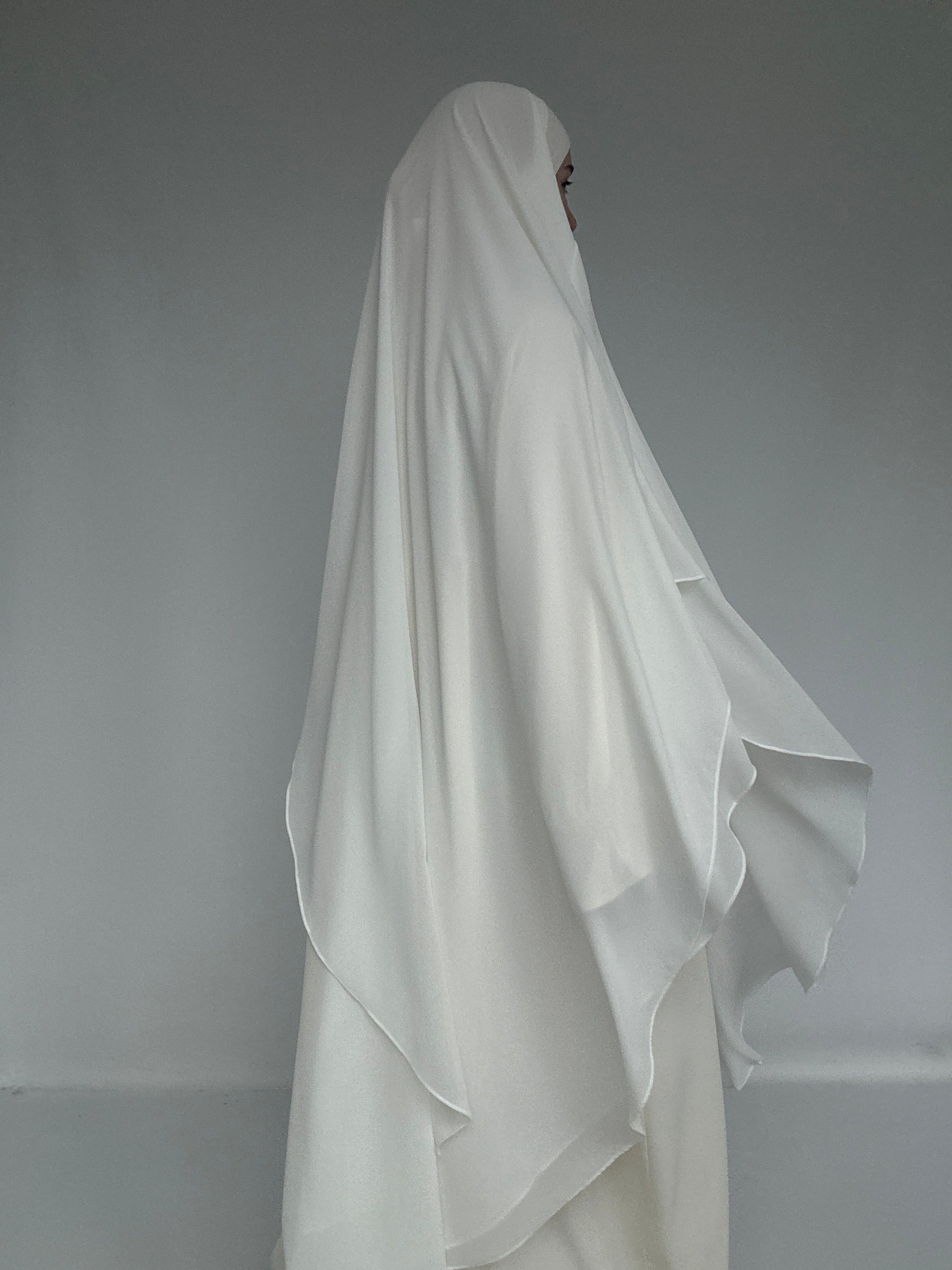 KHIMAR XXL MOUSSELINE CRÈME