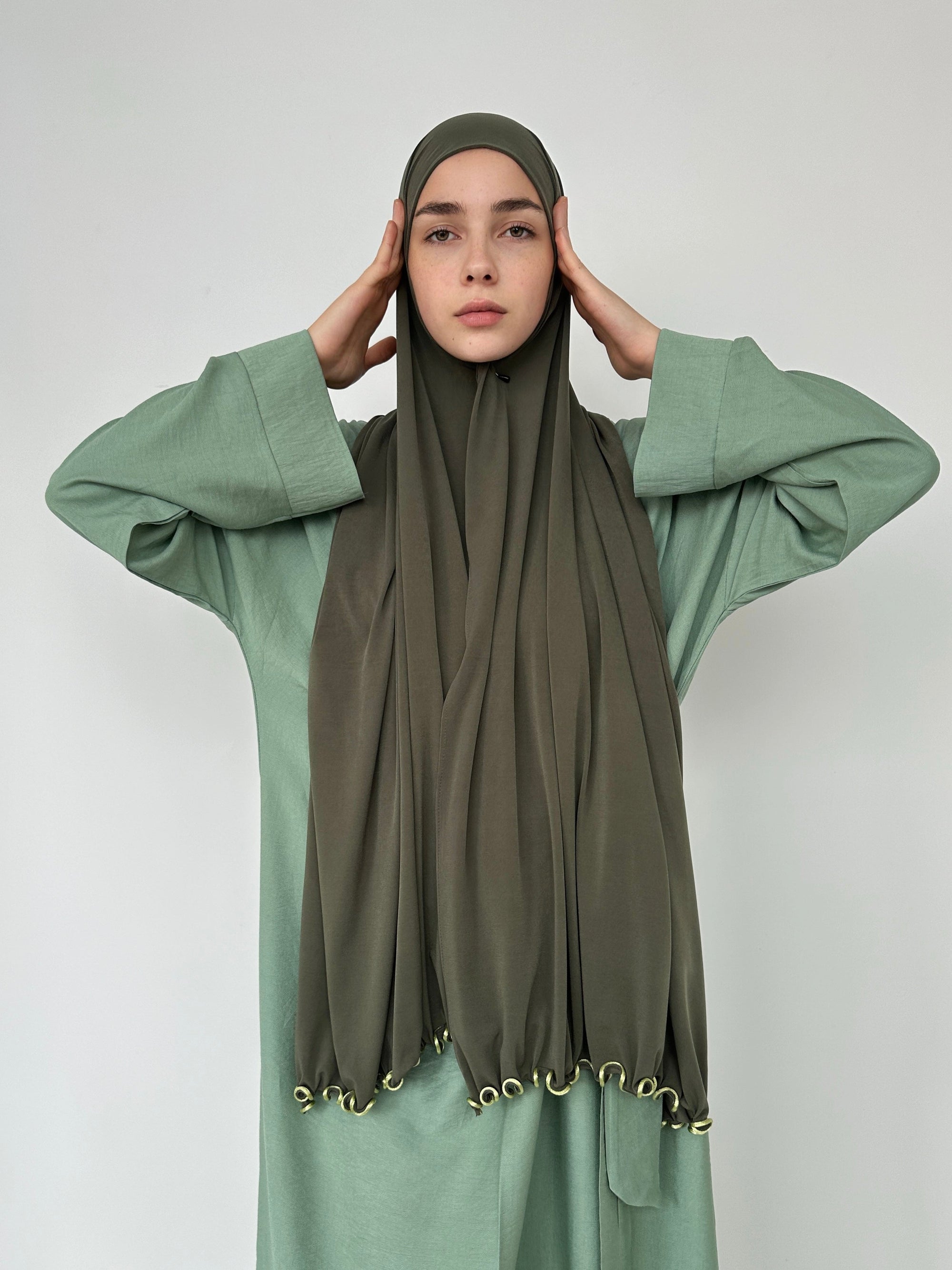 HIJAB JERSEY LUXE FRISÉE KAKI