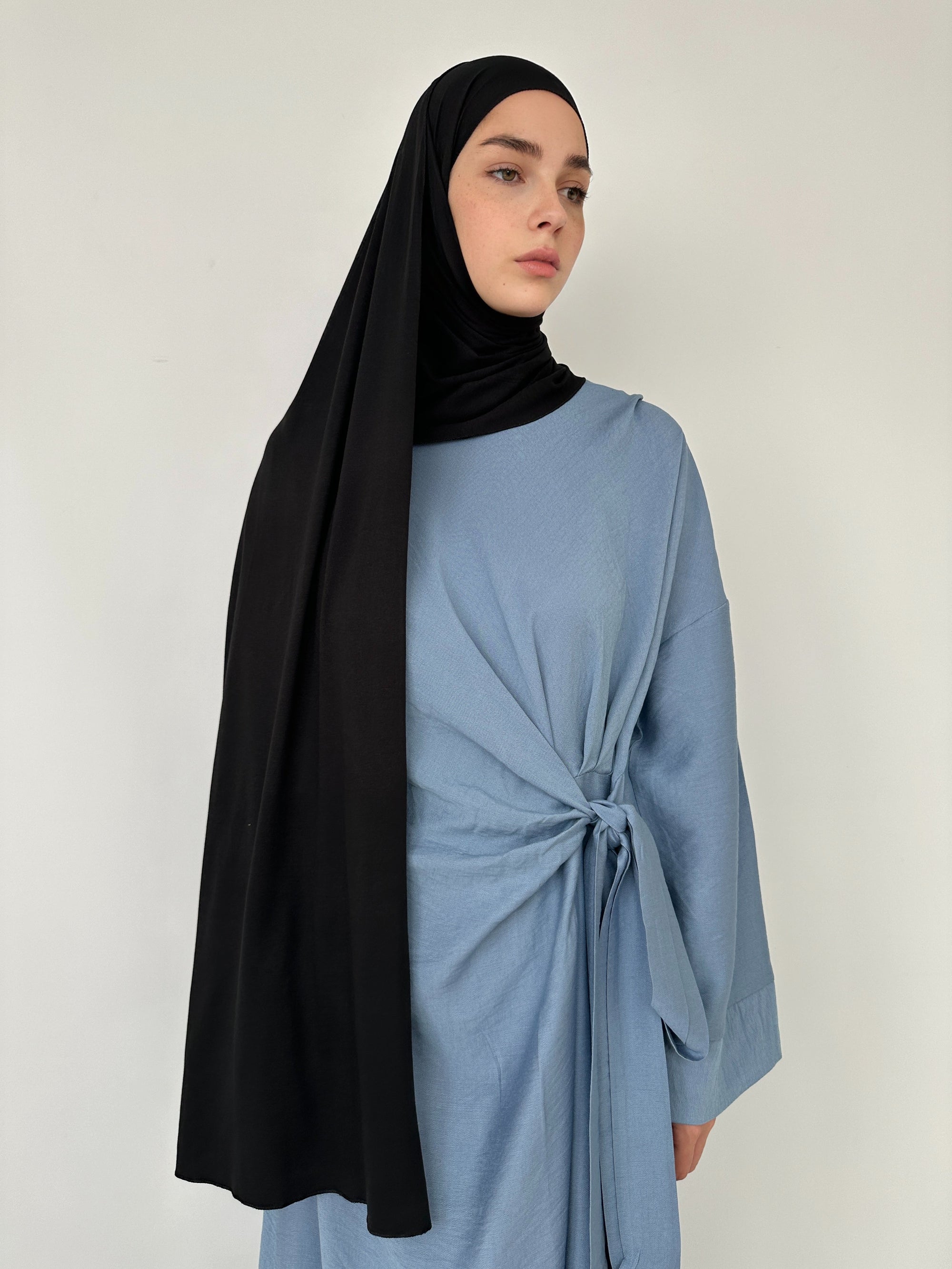HIJAB JERSEY À ENFILER NOIR