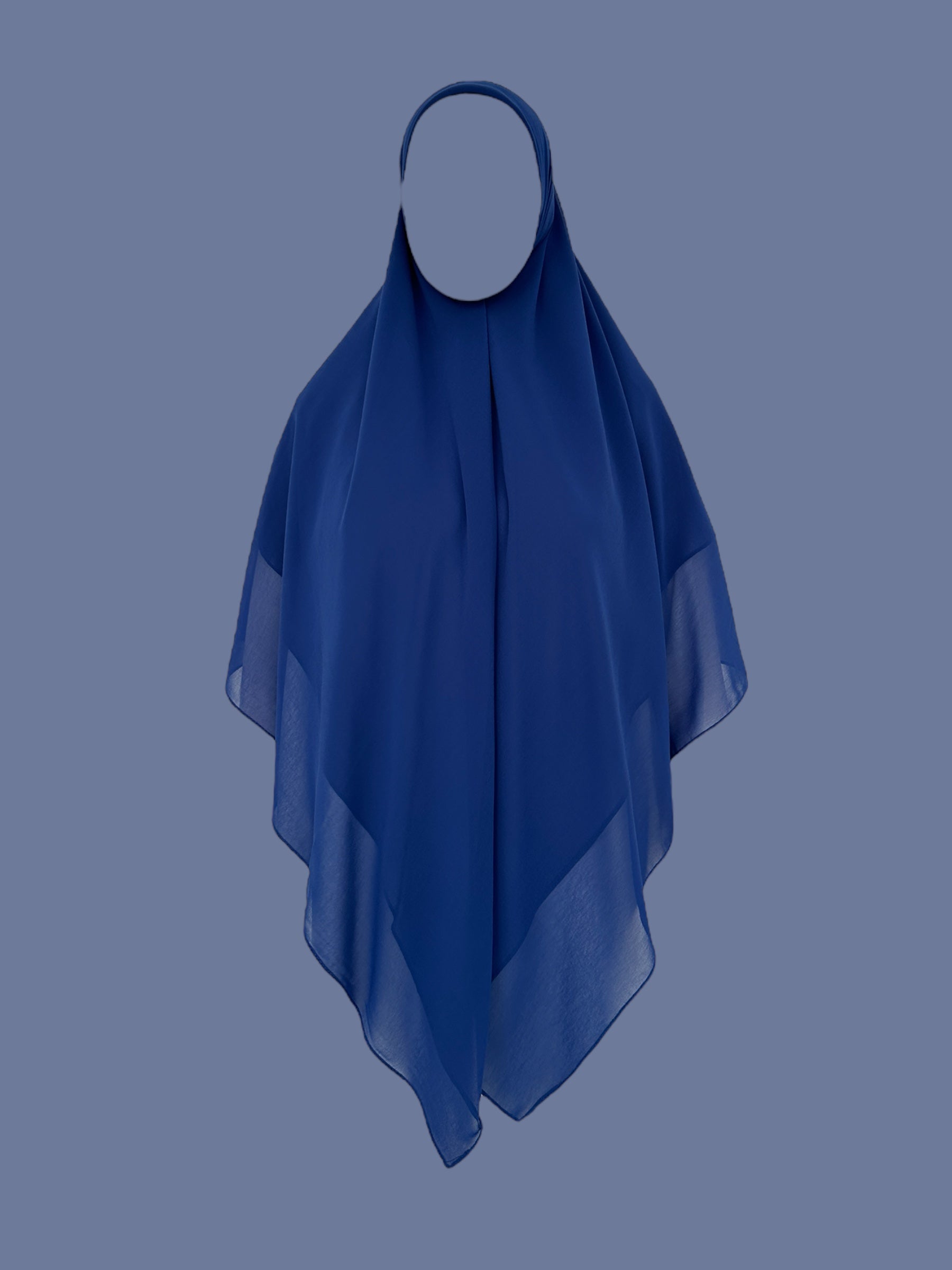 HIJAB CARRÉ XL EN MOUSSELINE BLEU