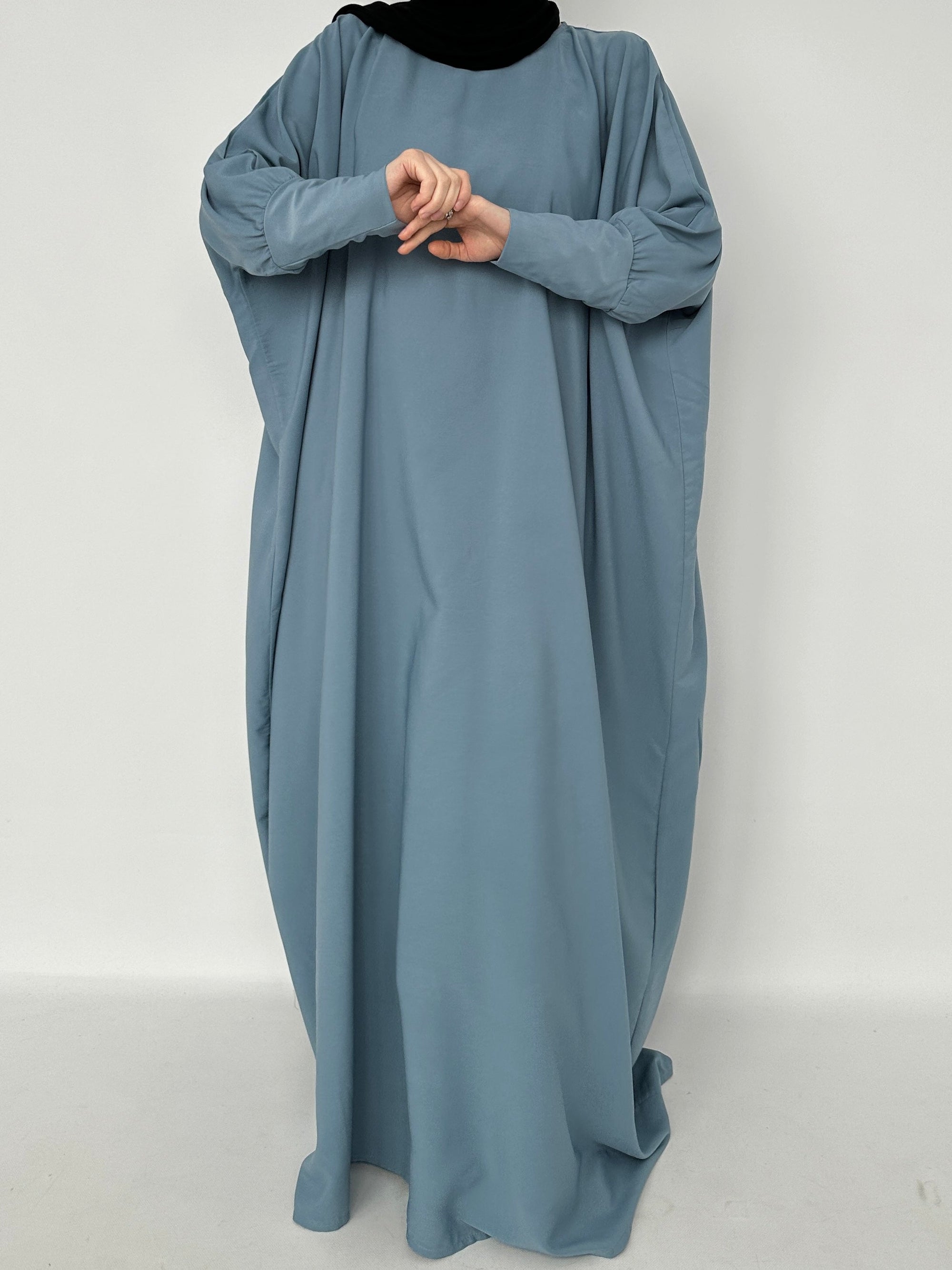 ABAYA SAMAL BLEU GRIS