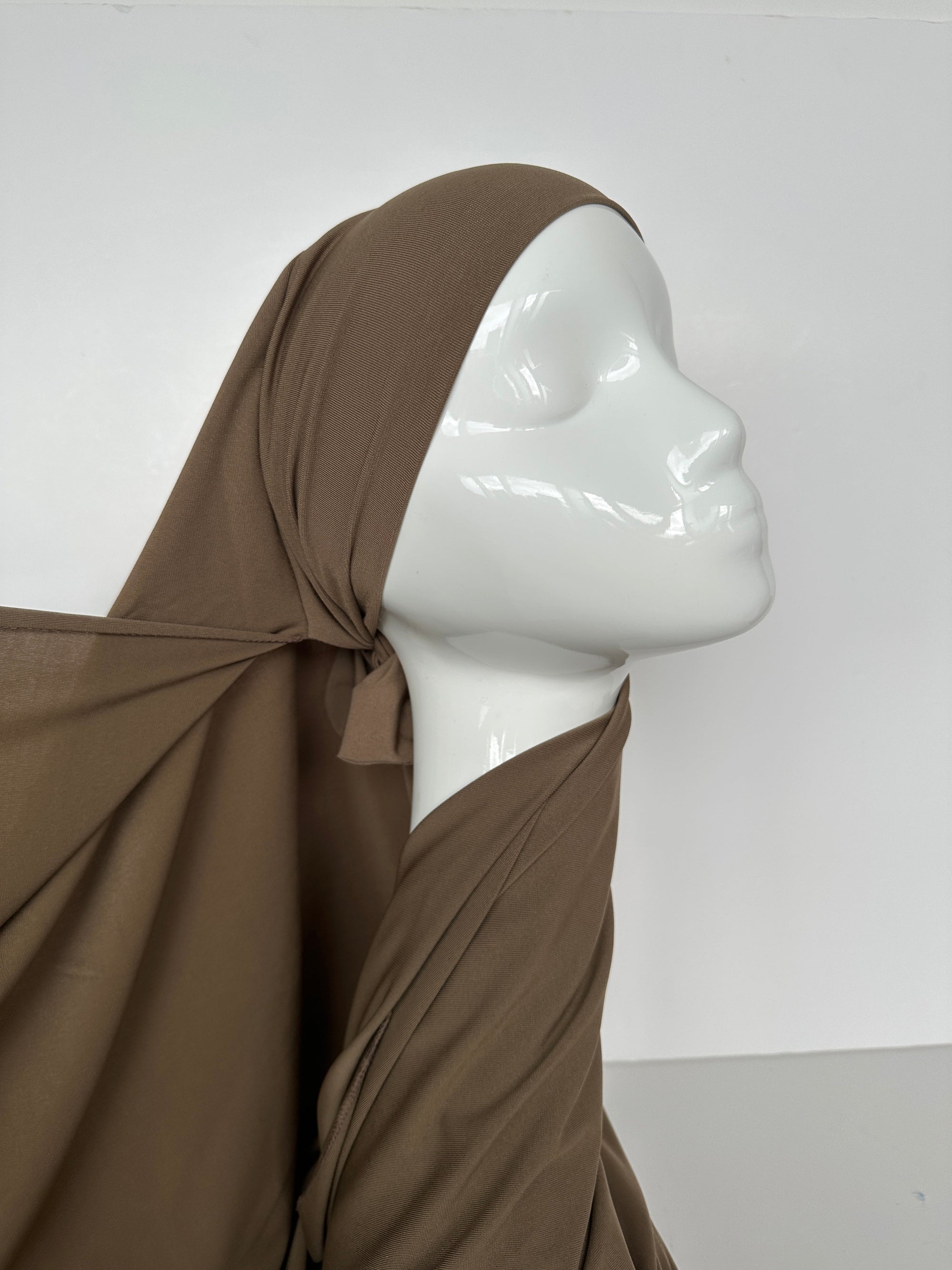 HIJAB JERSEY PREMIUM XL À NOUER TAUPE