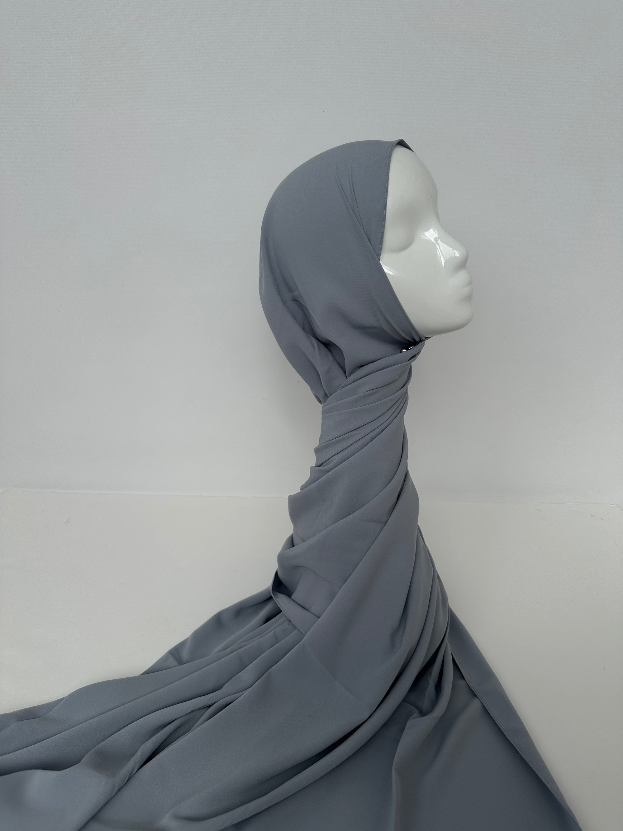 HIJAB SOIE DE MÉDINE GRIS