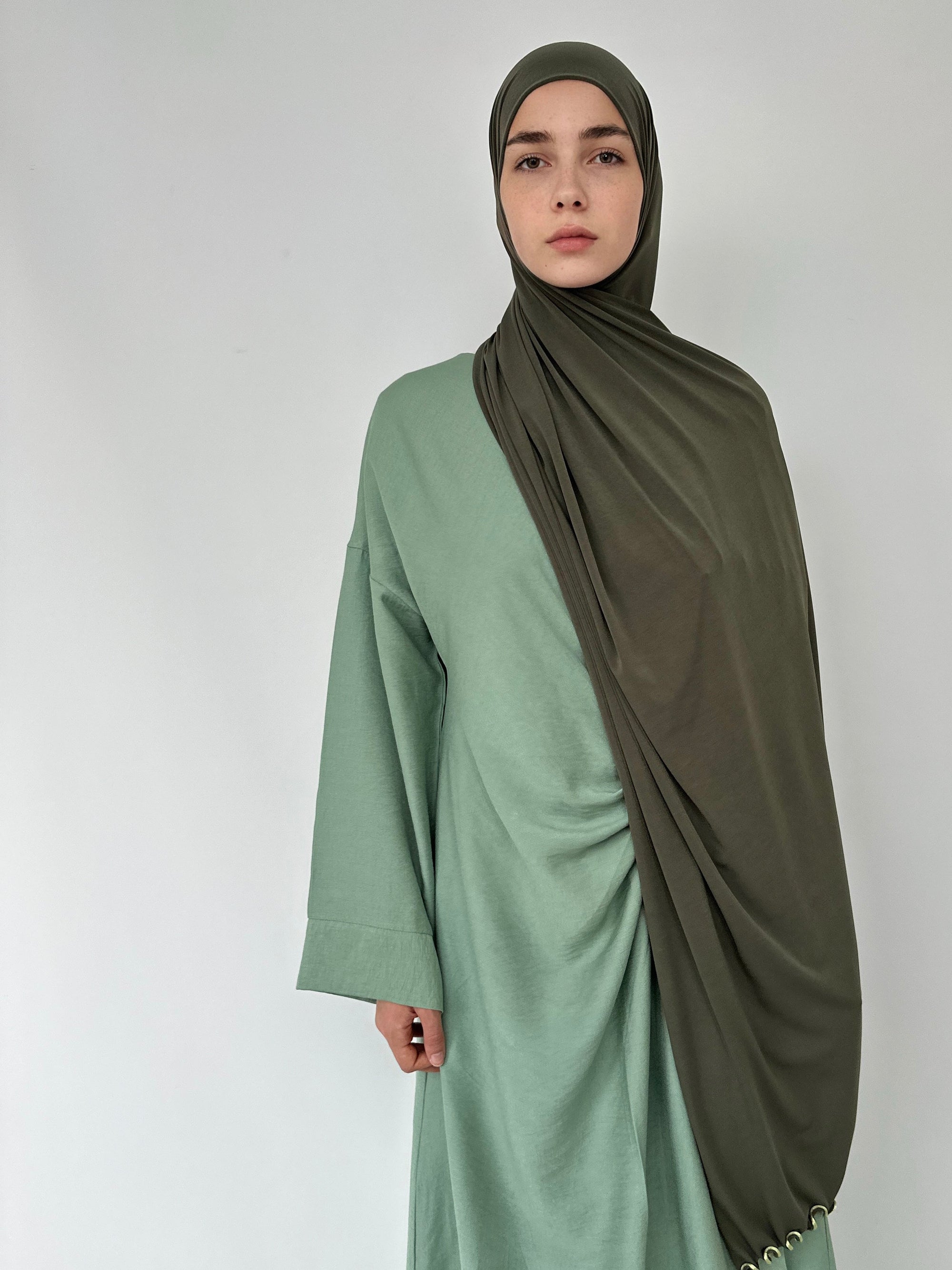 HIJAB JERSEY LUXE FRISÉE KAKI