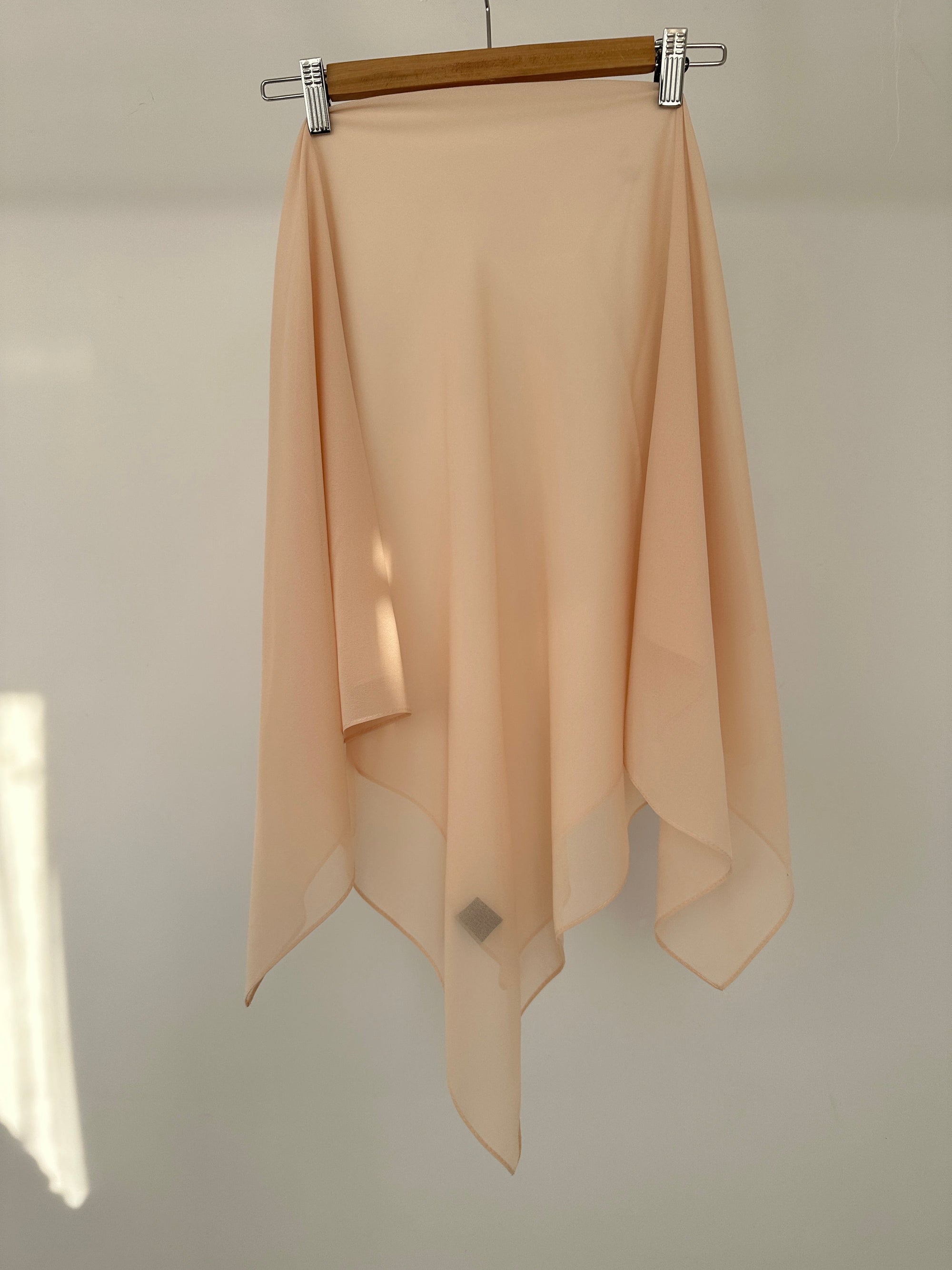 HIJAB CARRÉ EN MOUSSELINE BEIGE