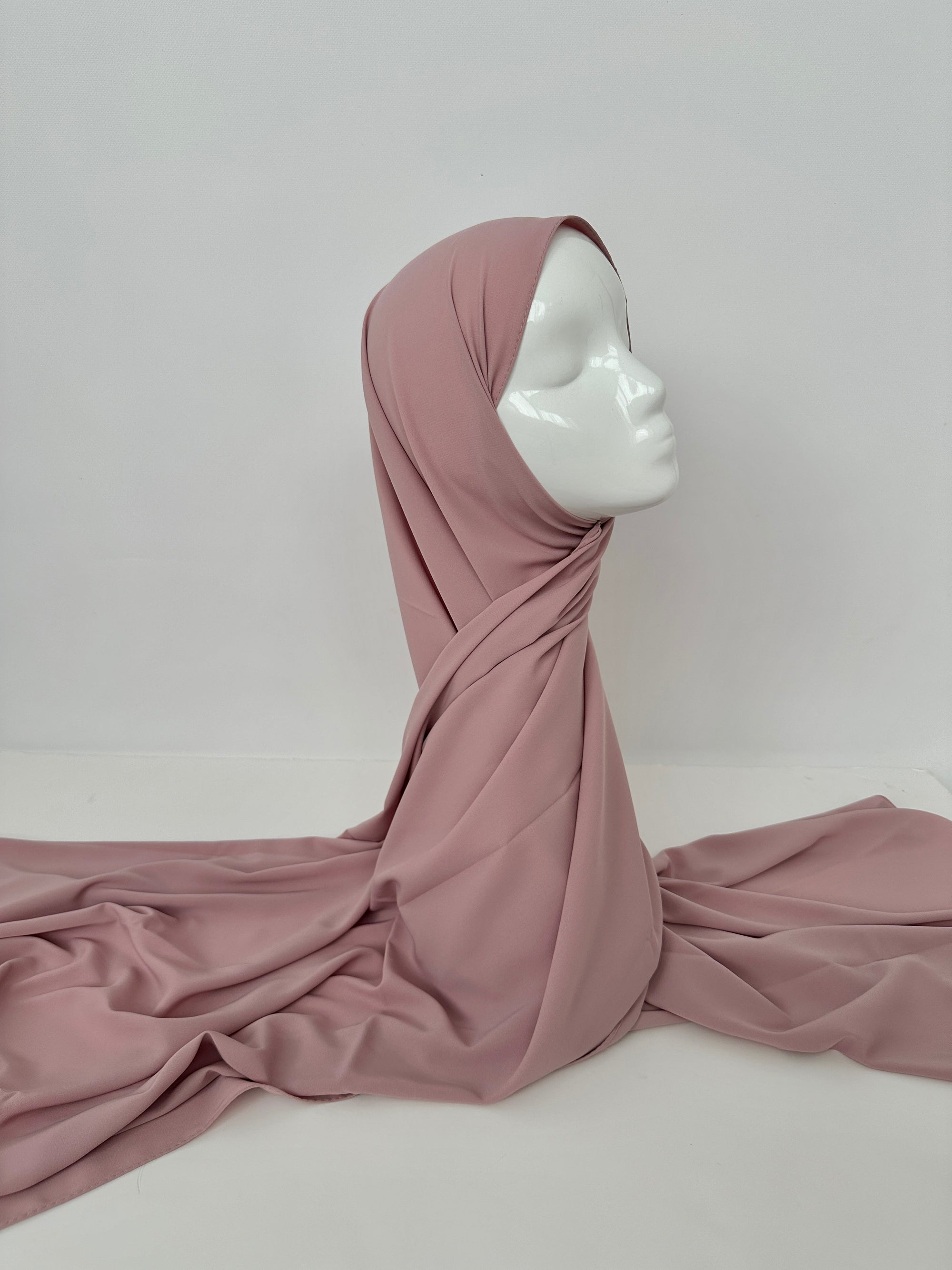 HIJAB SOIE DE MÉDINE ROSA PÂLE