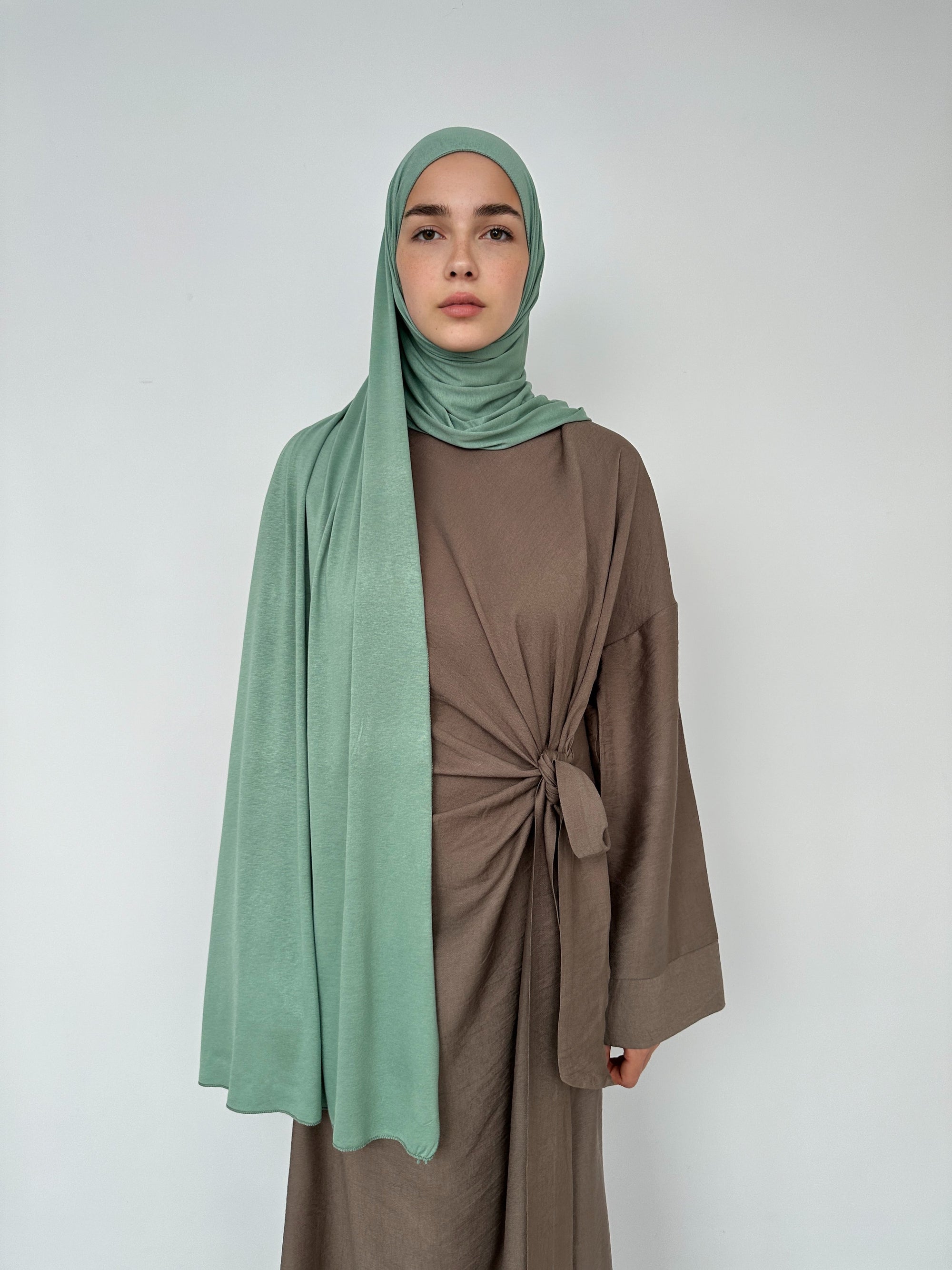 HIJAB JERSEY À ENFILER VERT D’EUX