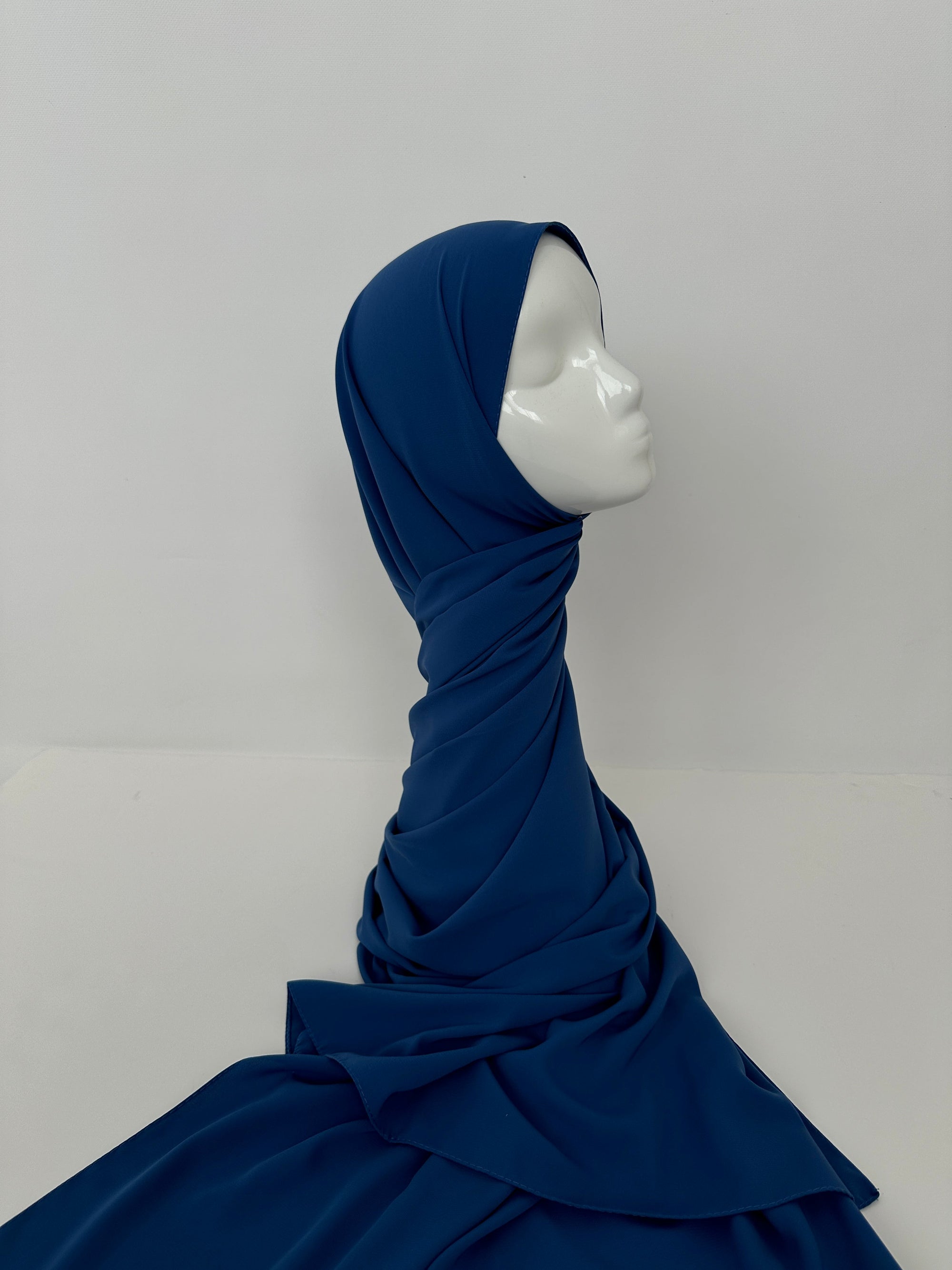 HIJAB SOIE DE MÉDINE BLEU DENIM
