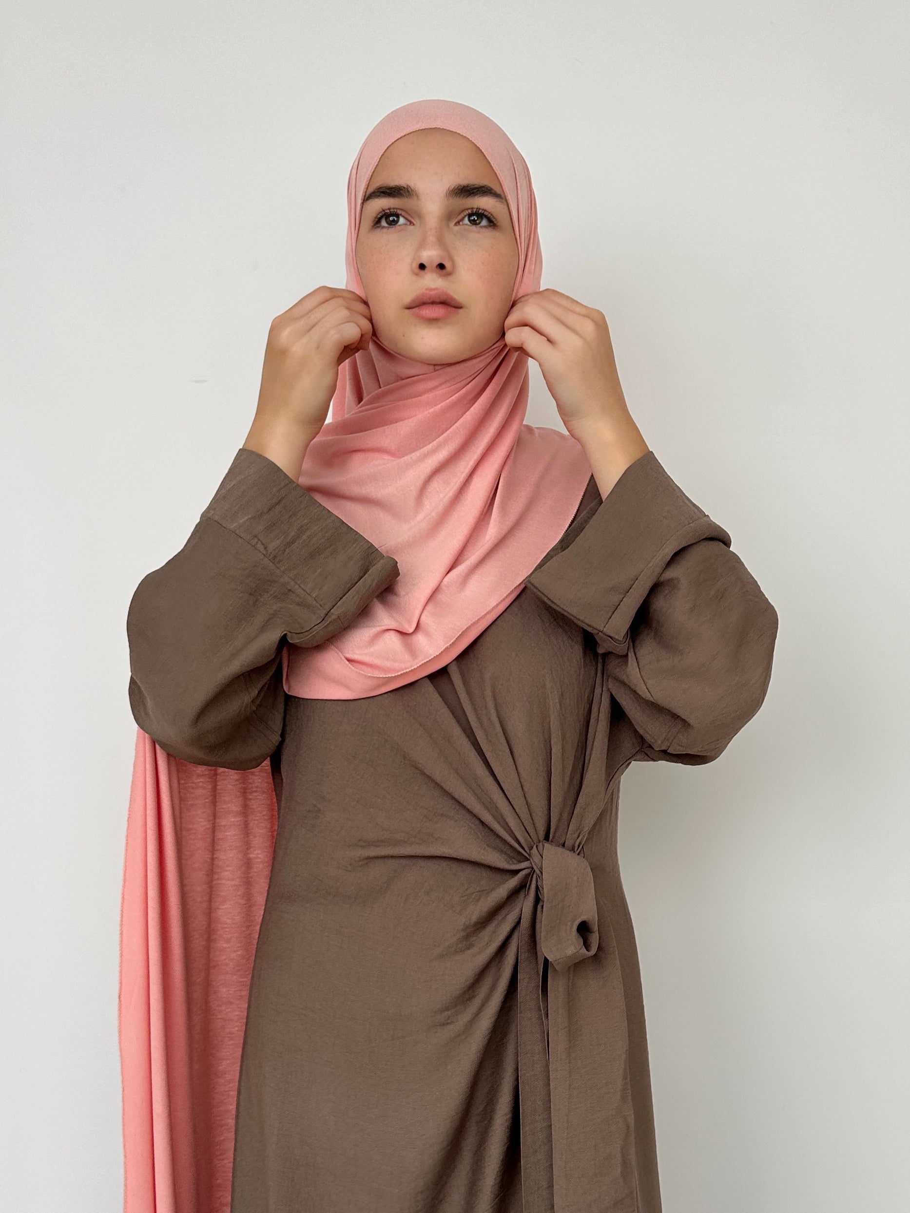 HIJAB JERSEY À ENFILER ROSE PÂLE