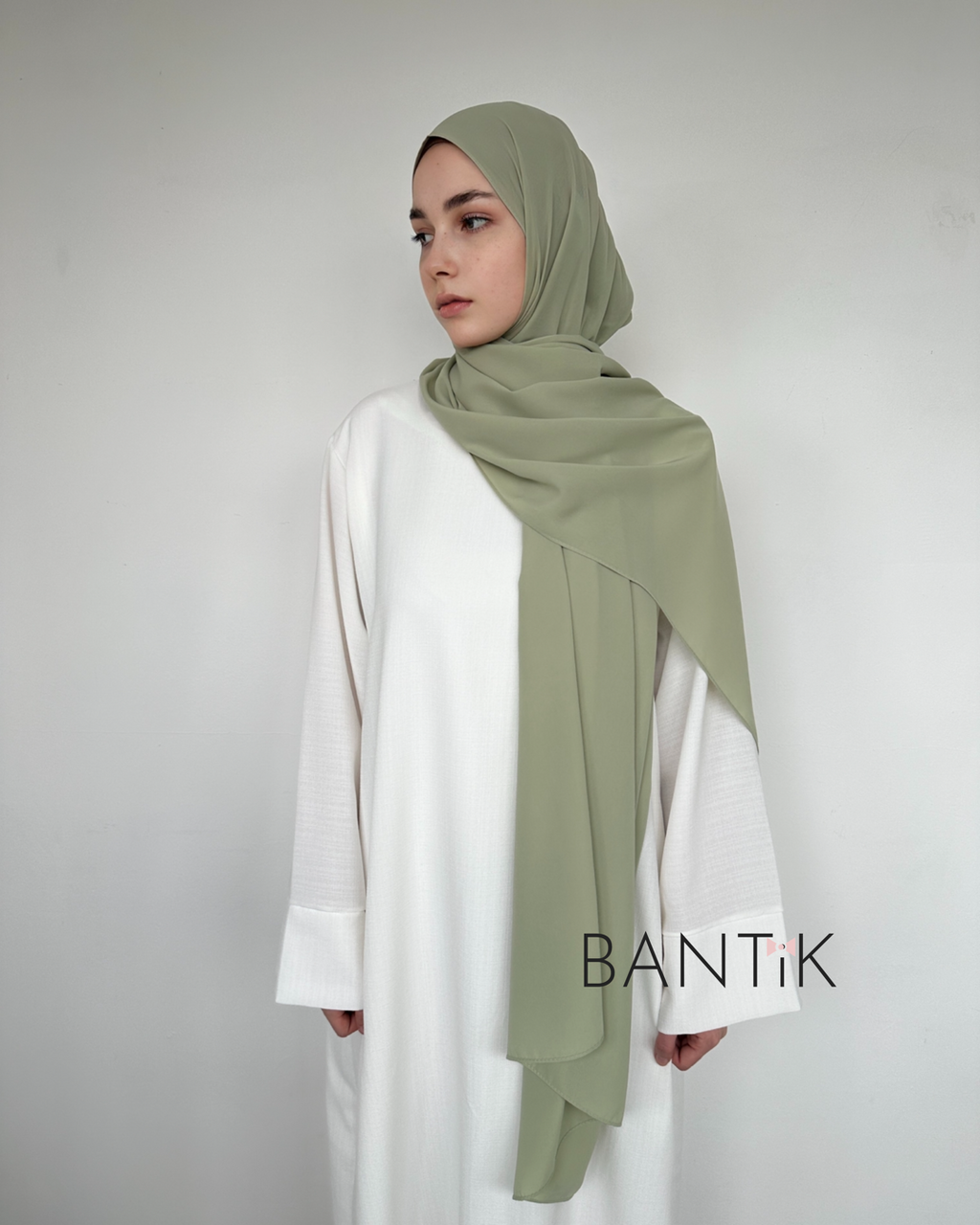 HIJAB SOIE DE MÈDINE VERT
