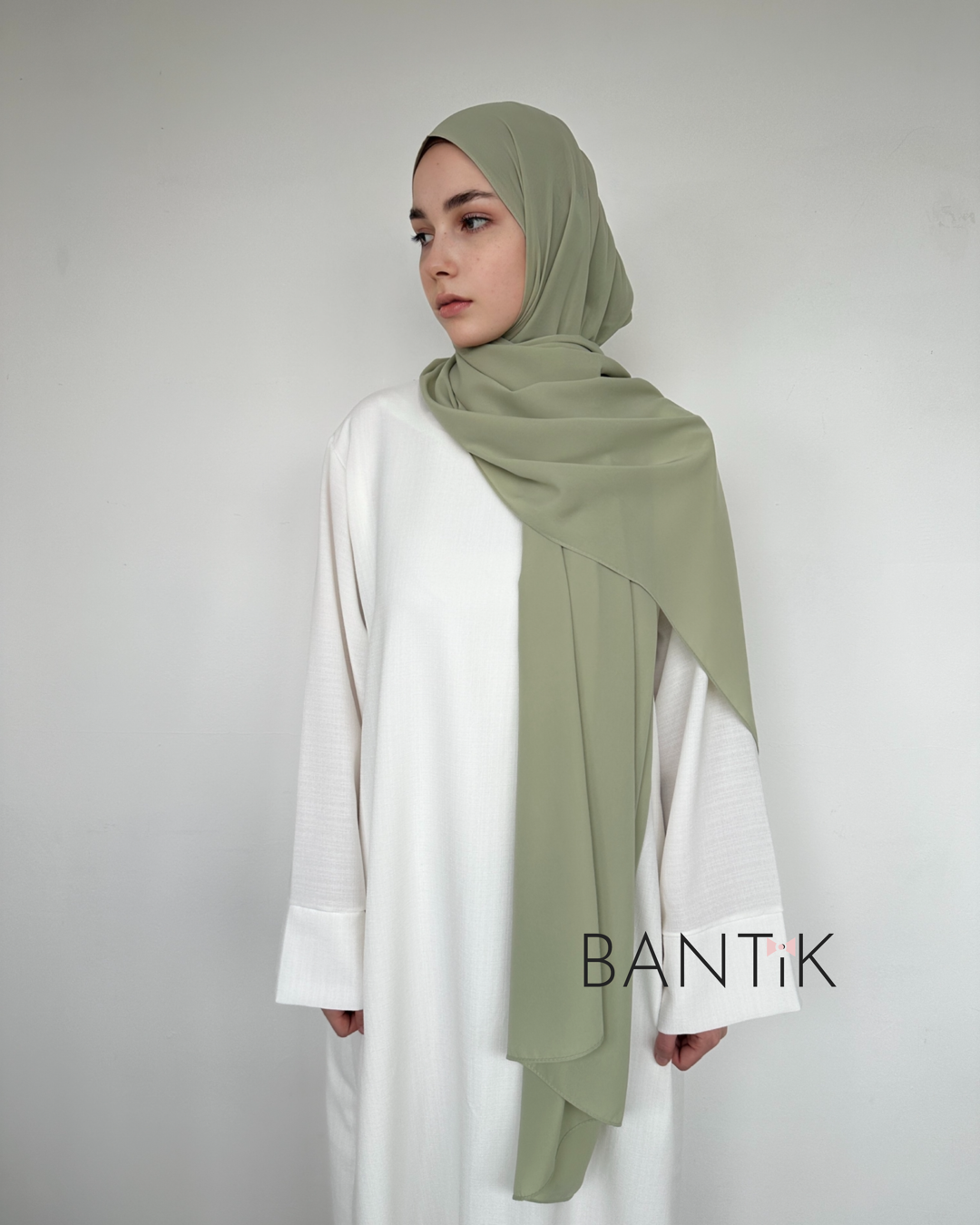 HIJAB SOIE DE MÈDINE VERT