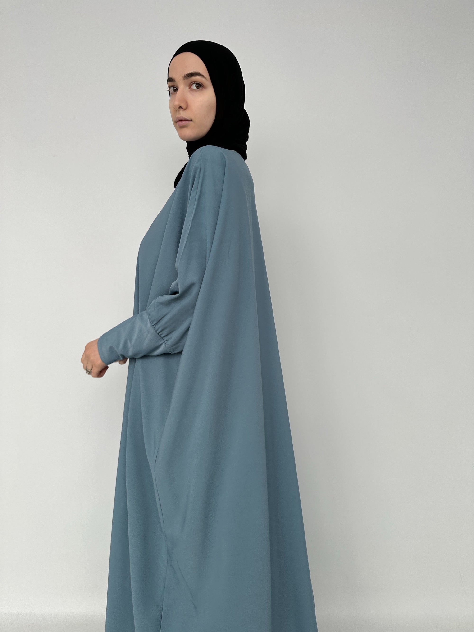 ABAYA SAMAL BLEU GRIS