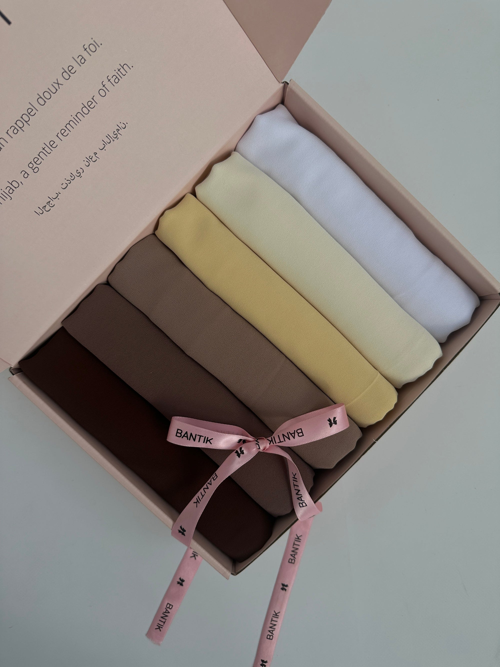 BOX DE 6 HIJABS EN MOUSSELINE