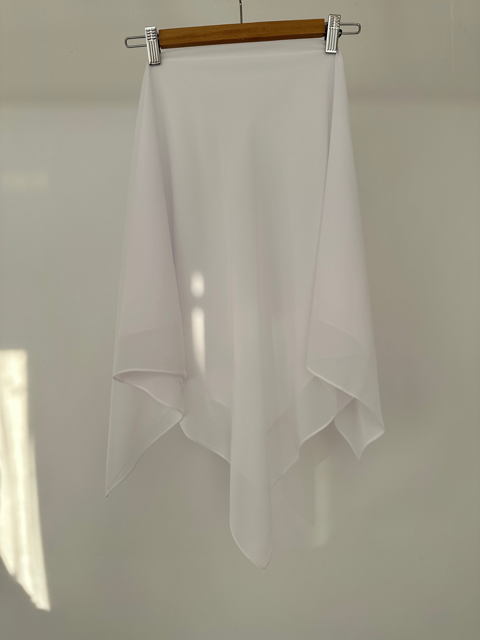 HIJAB CARRÉ EN MOUSSELINE BLANC