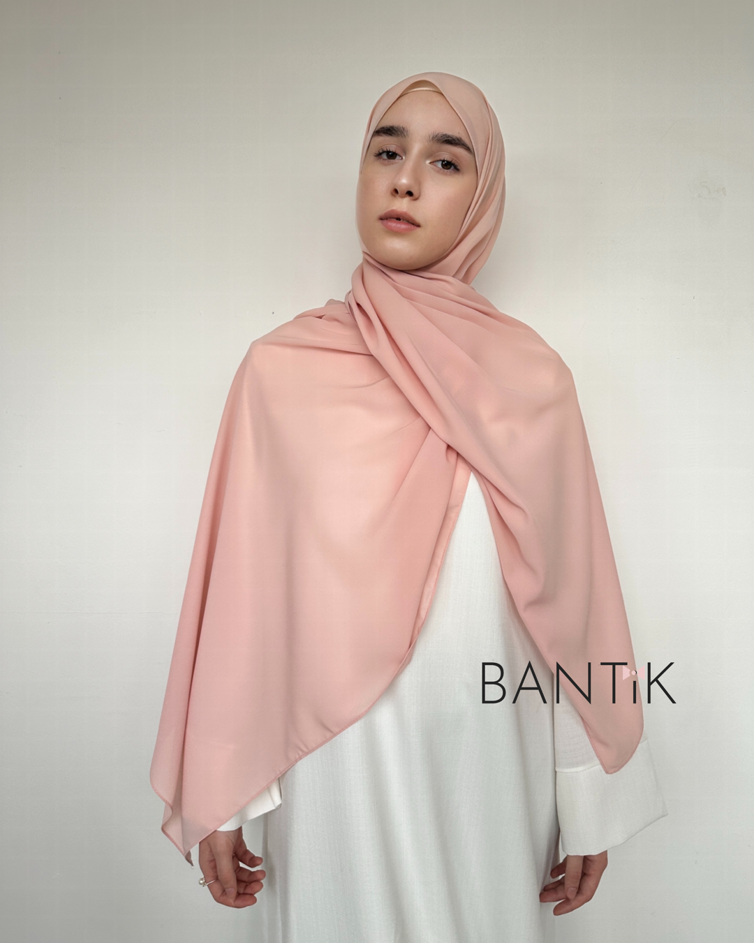 HIJAB SOIE DE MÈDINE ROSE PÂLE
